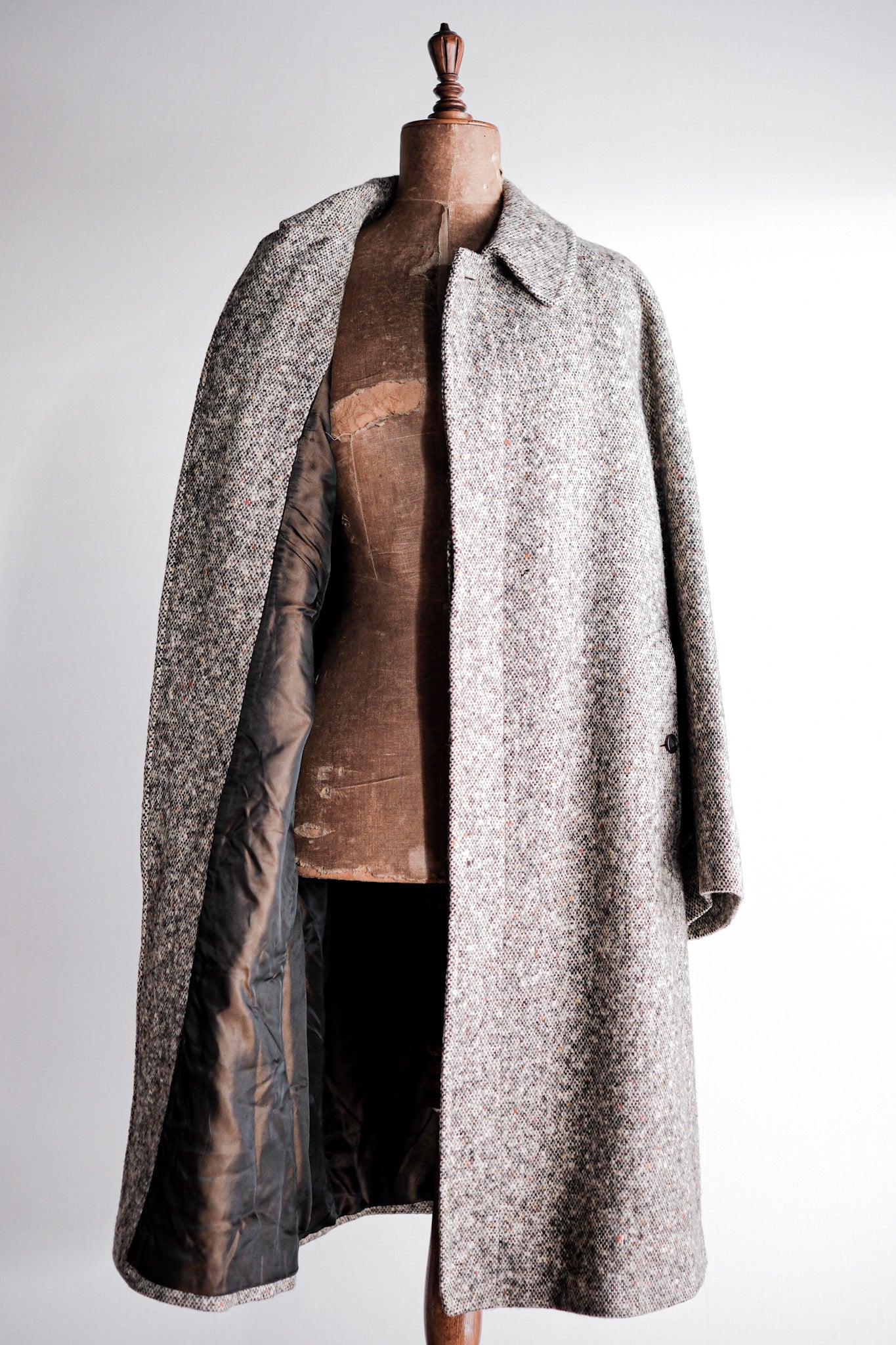 ［~70's］Vintage Burberry's Single Raglan Balmacaan Coat Size.38R "IRISH TWEED" "RAINBOW C 別注"