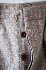 [~ 40's] French Vintage Brown Mix Trousers "Dead Stock"