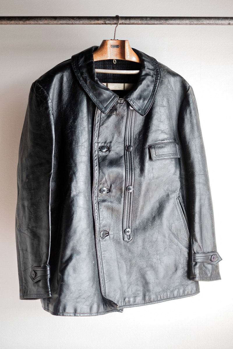 60's] French Vintage Le Corbusier Leather Work Jacket – VIEUX ET