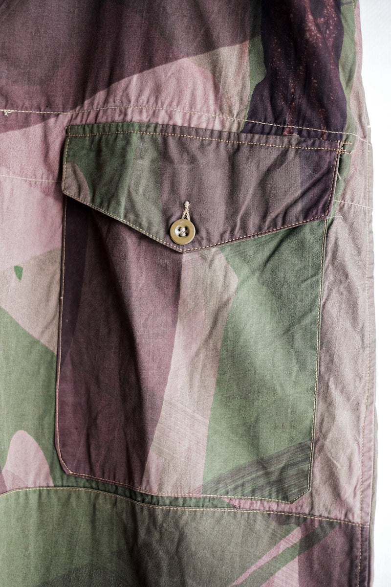 【~40's】British Army SAS Camouflaged Windproof Trousers Size.4 "Unusual Type" "Dead Stock"