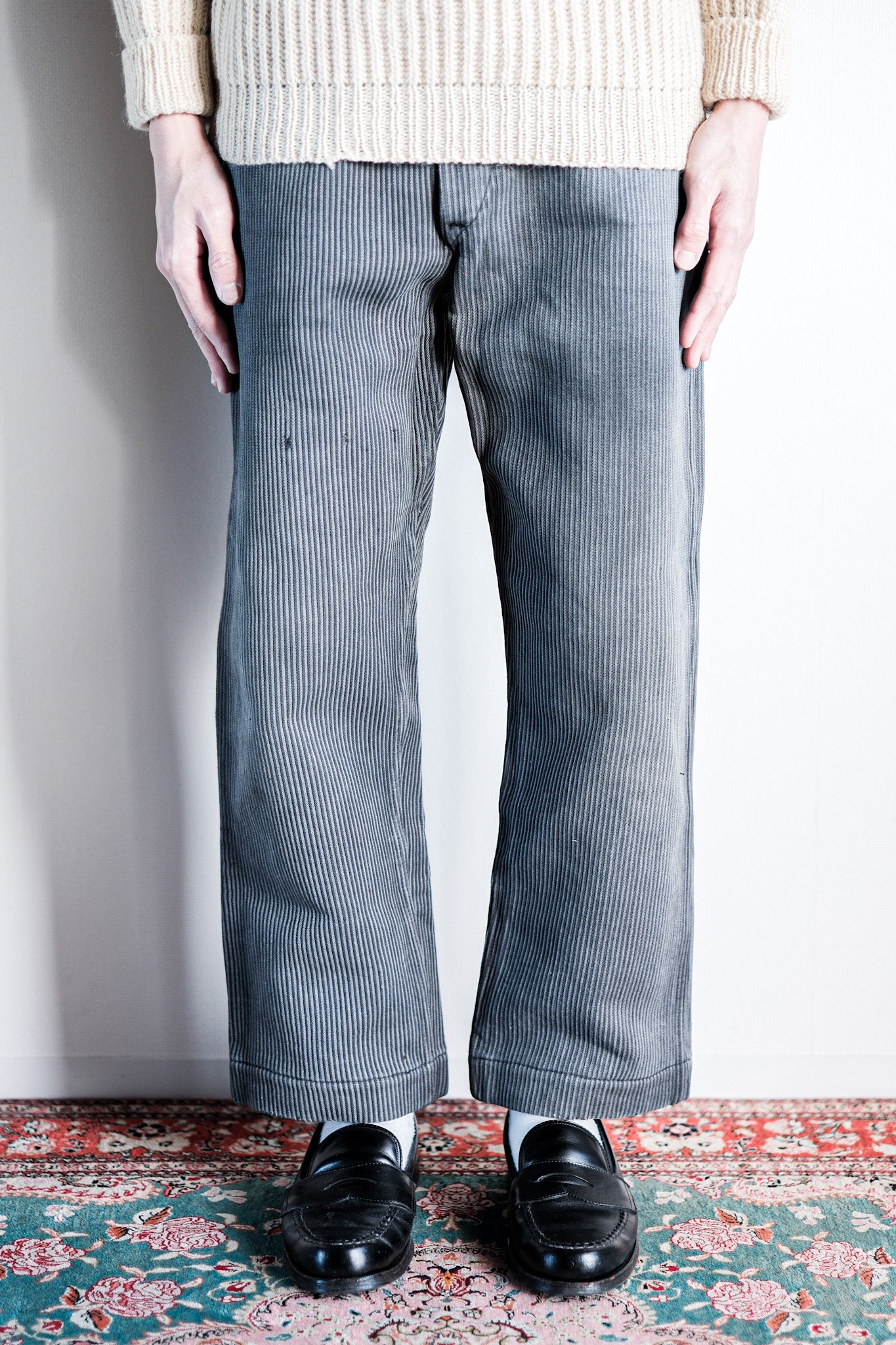 【~50's】French Vintage Cotton Pique Work Pants