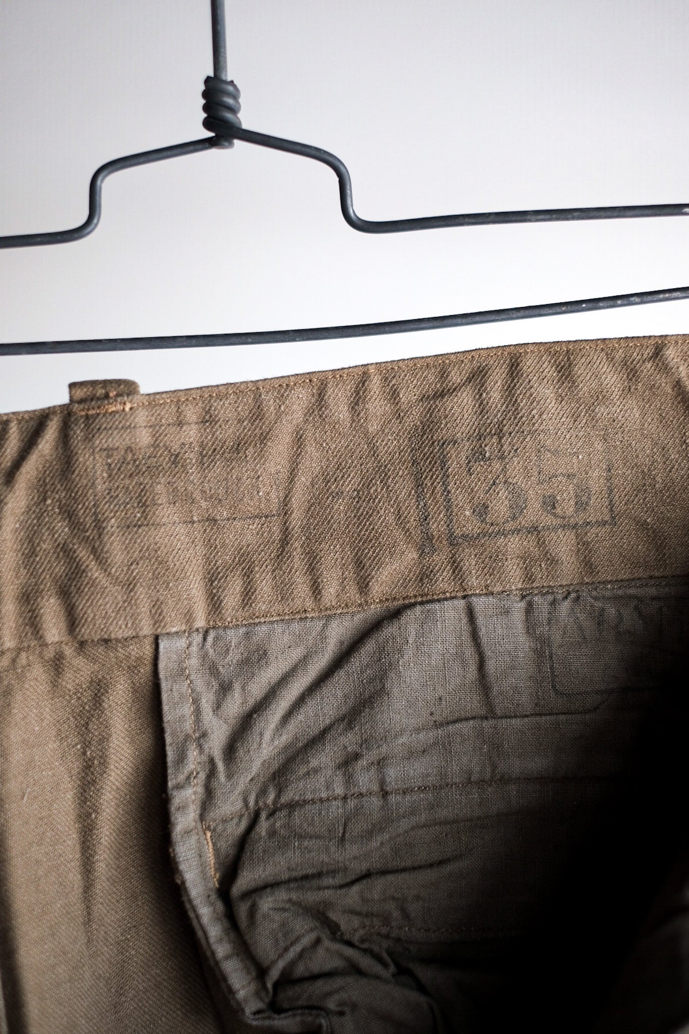[~ 50's] French Army M47 Field Trousers Size.35 "Dead Stock"