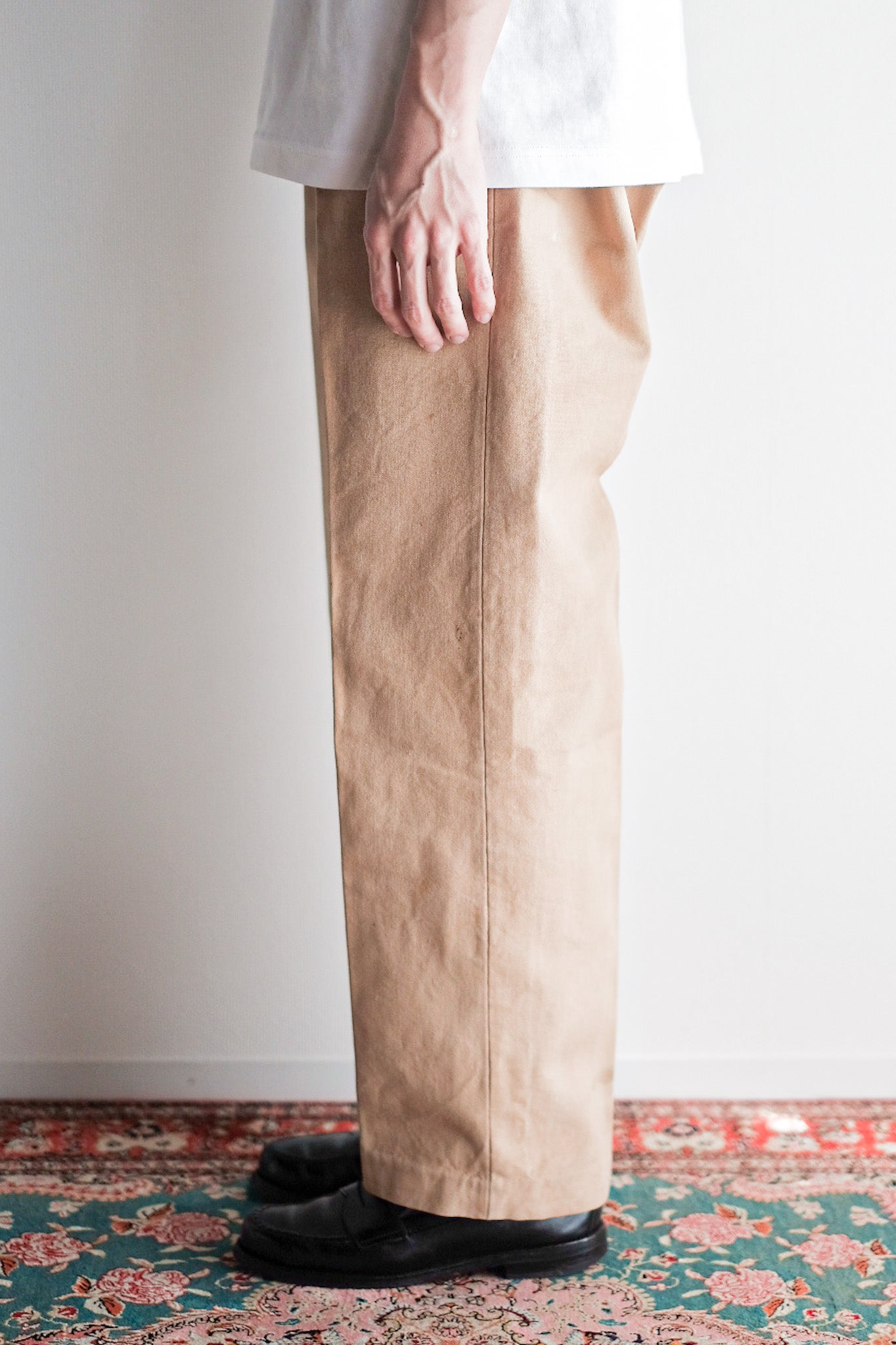 ［~30's］French Vintage Cotton Canvas Work Pants