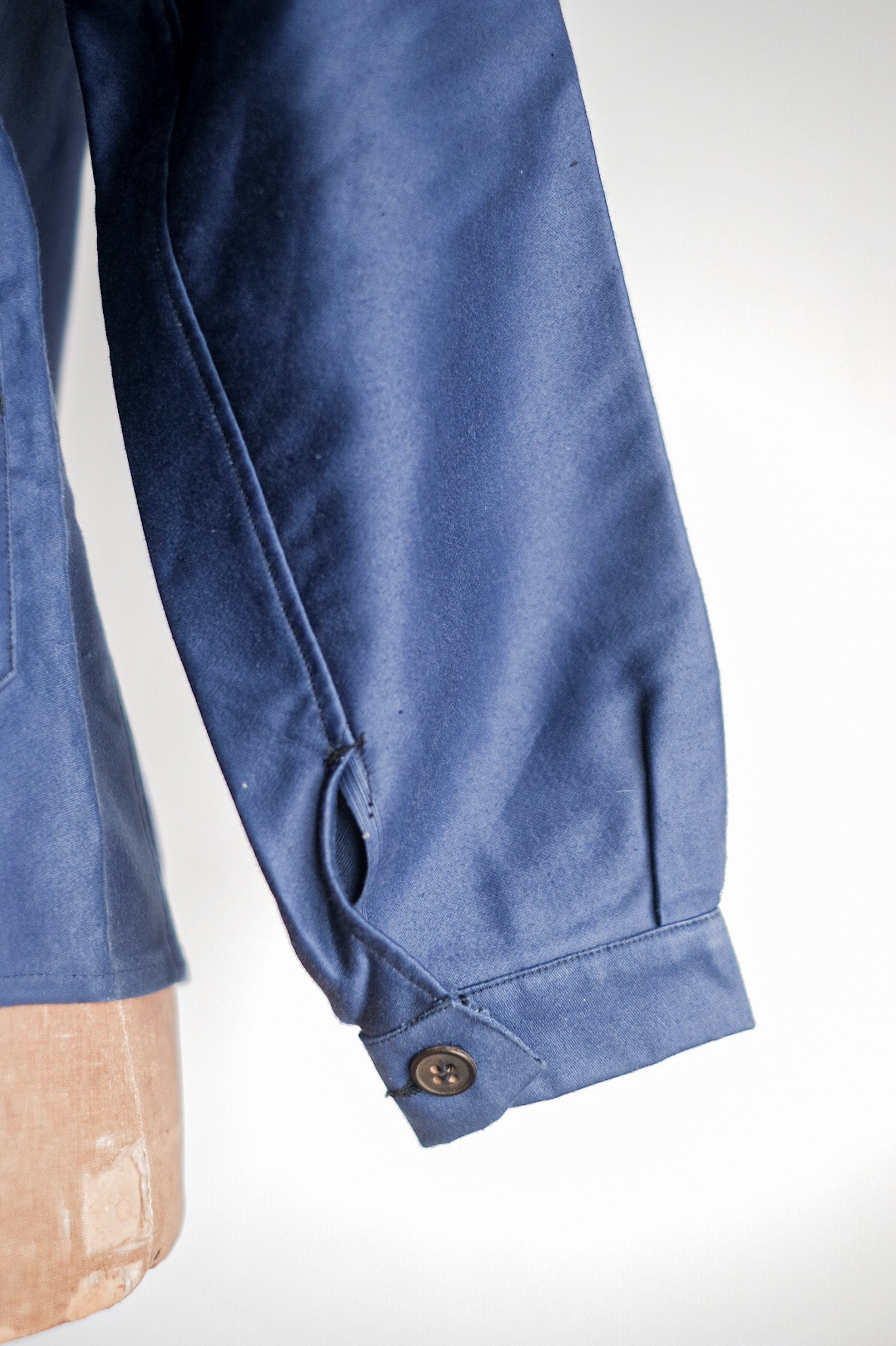 ［~40's］French Vintage Blue Moleskin Work Jacket "Dead Stock"