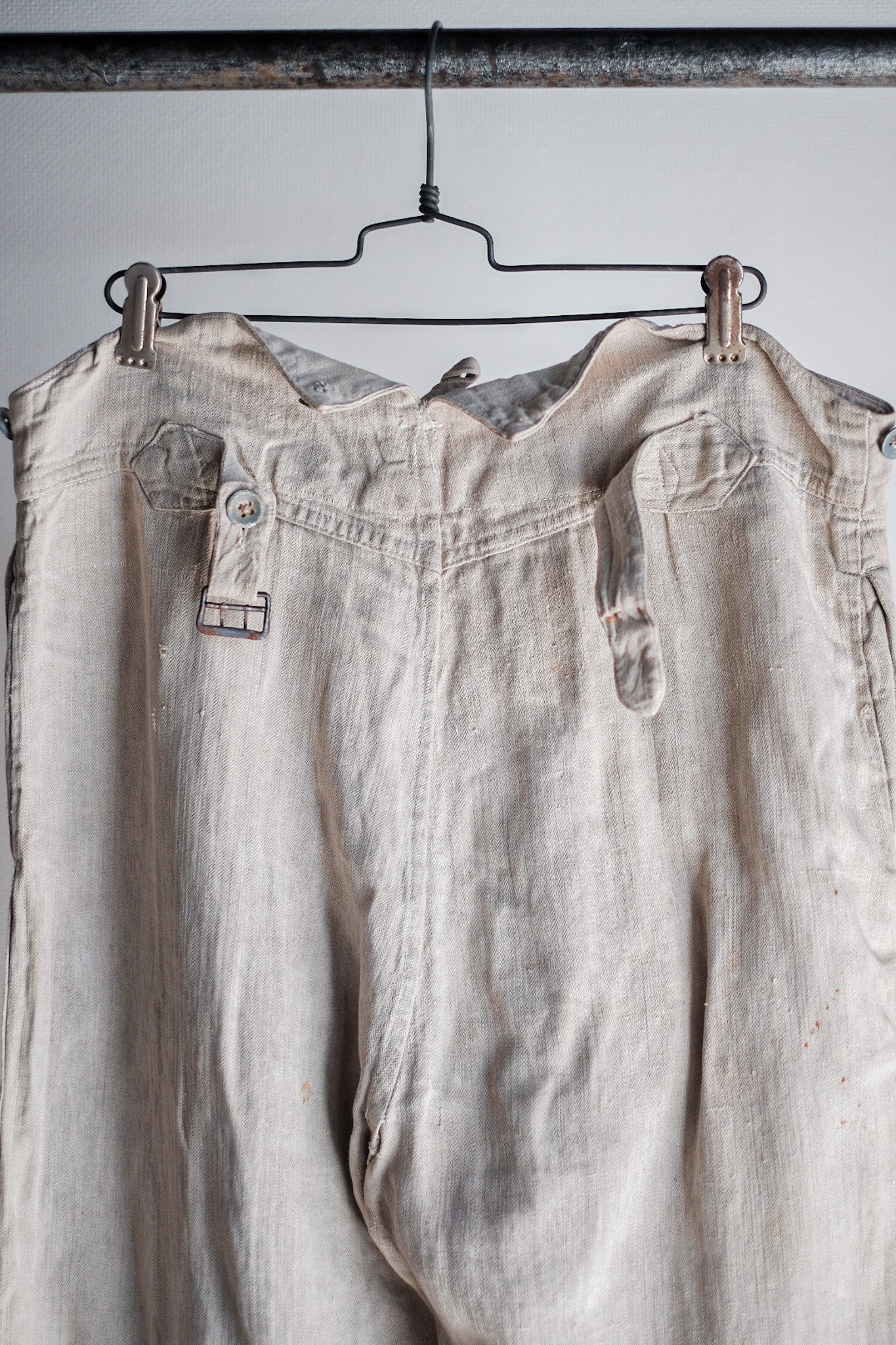 ［~40's］WW2 German Army Drillich HBT Linen Trousers