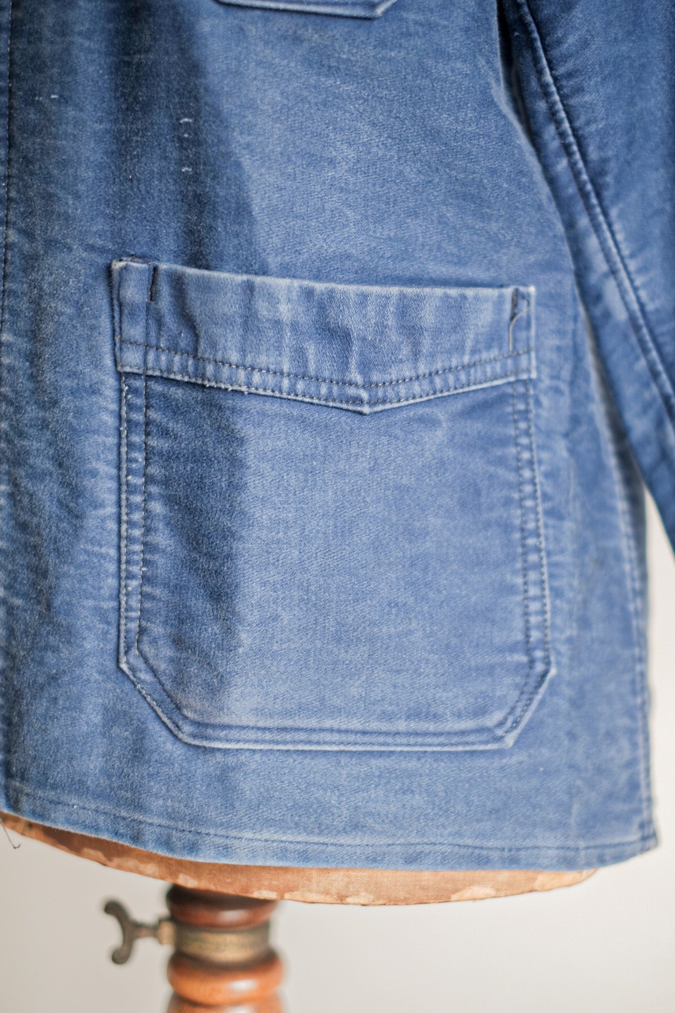 ［~40's］French Vintage Blue Moleskin Work Jacket