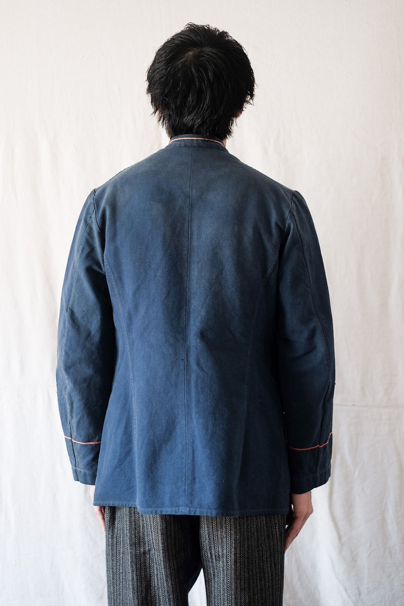 【~30's】French Vintage Indigo Cotton Twill Fireman Jacket