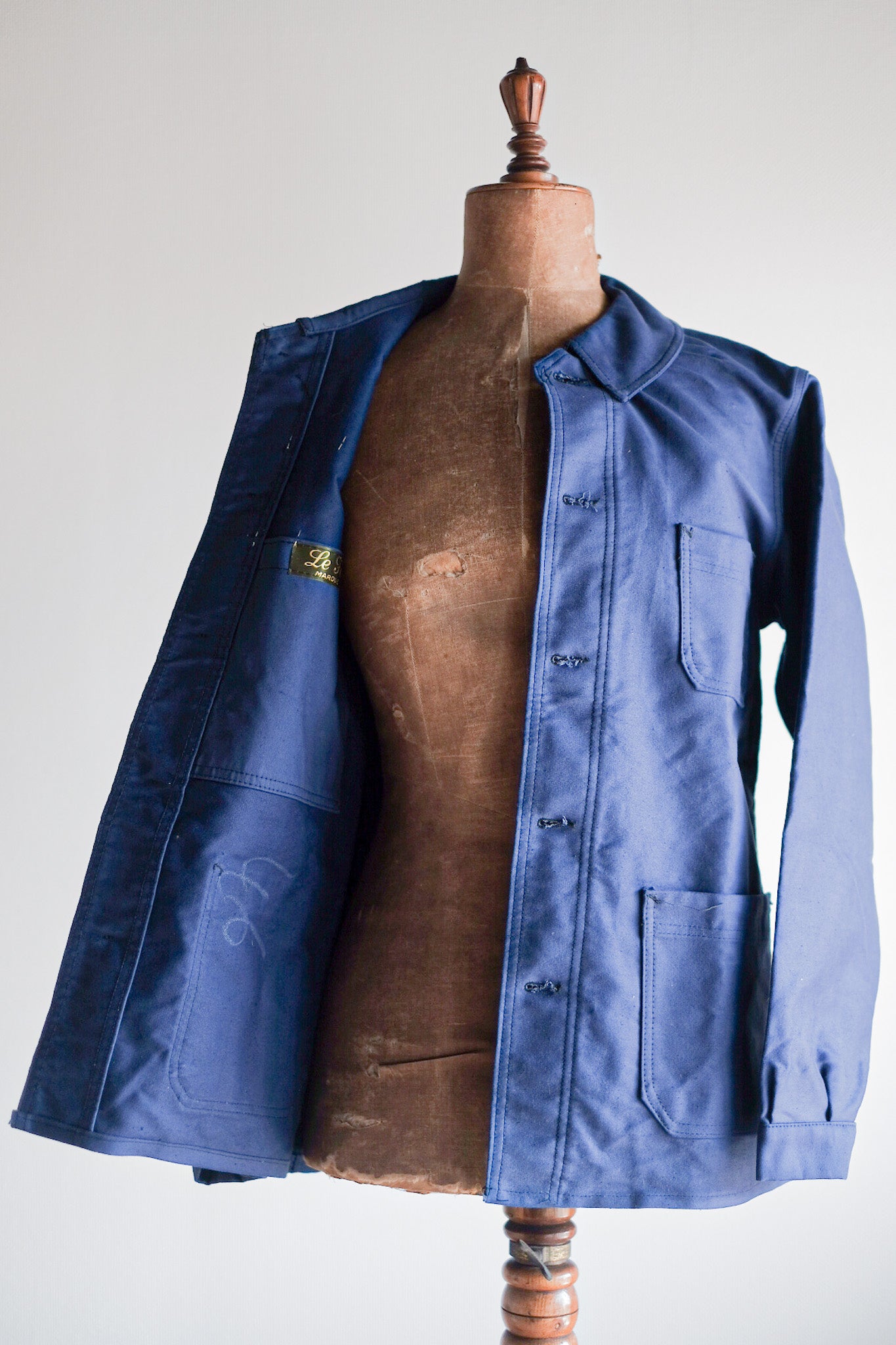 ［~50's］French Vintage Blue Moleskin Work Jacket "Dead Stock"