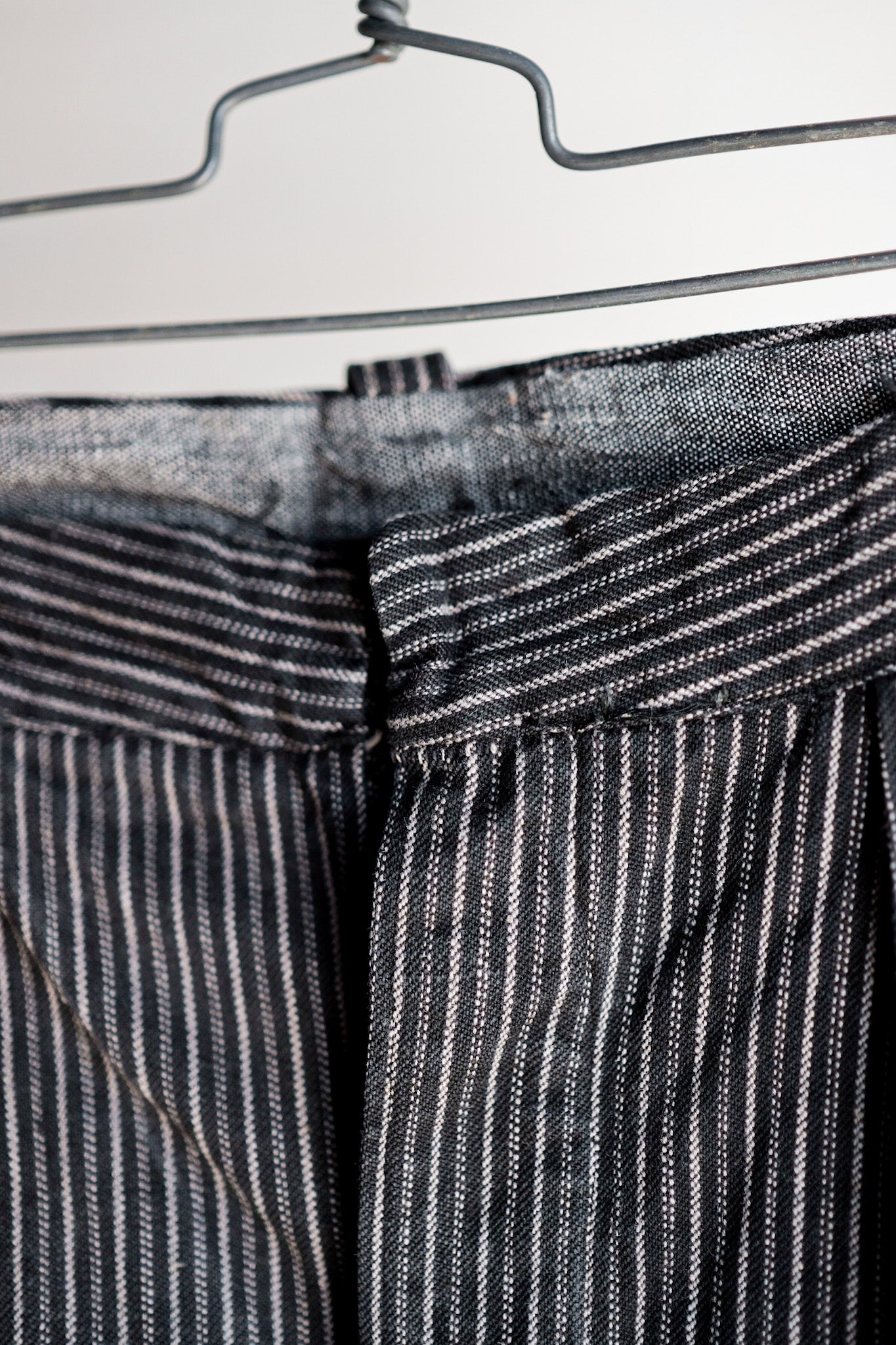 【〜40年代】法國復古棉花條紋褲子