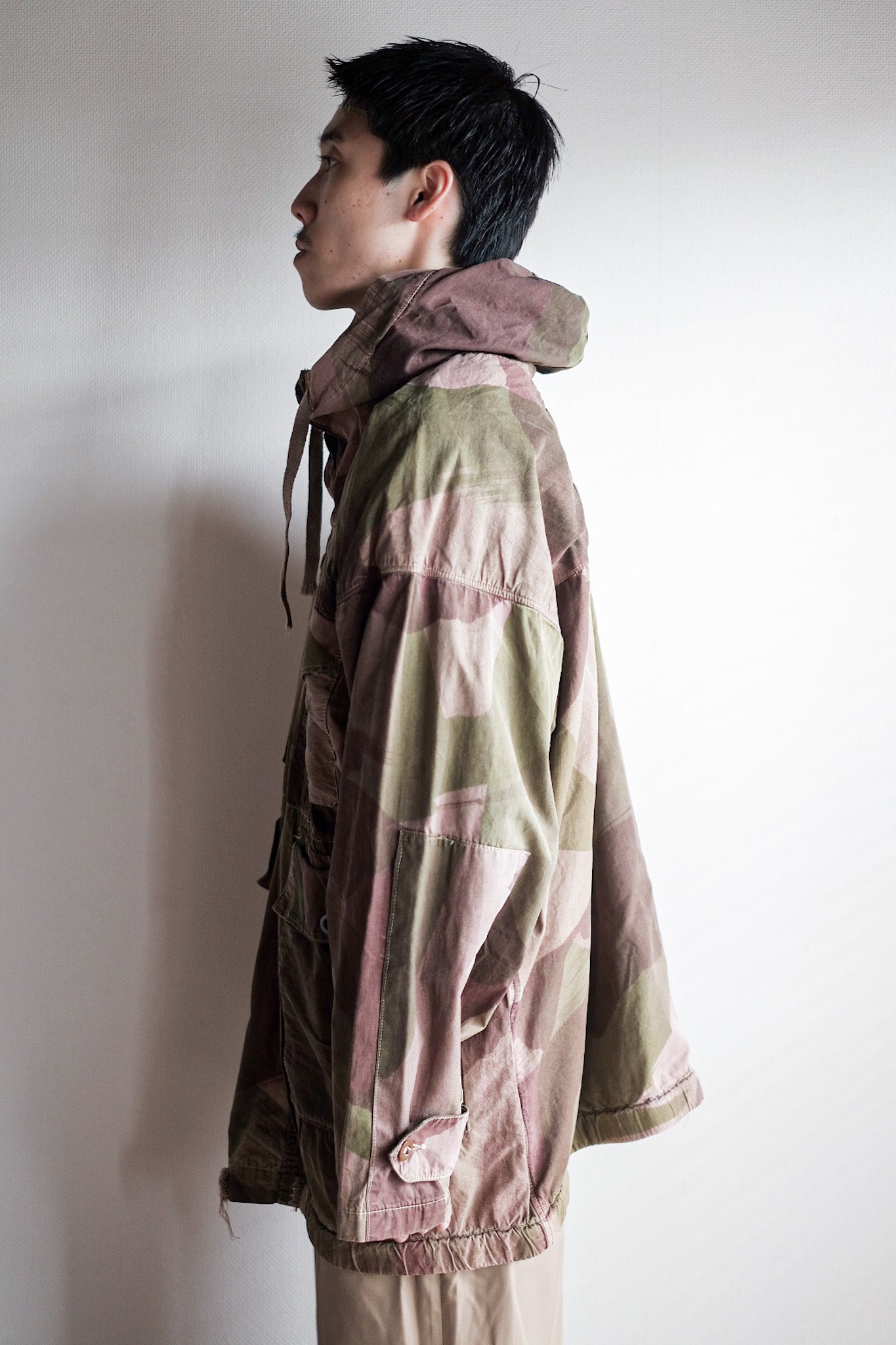 40's] BRITISH ARMY SAS CAMOUFLAGED WINDPROOF SMOCK SIZE.7 