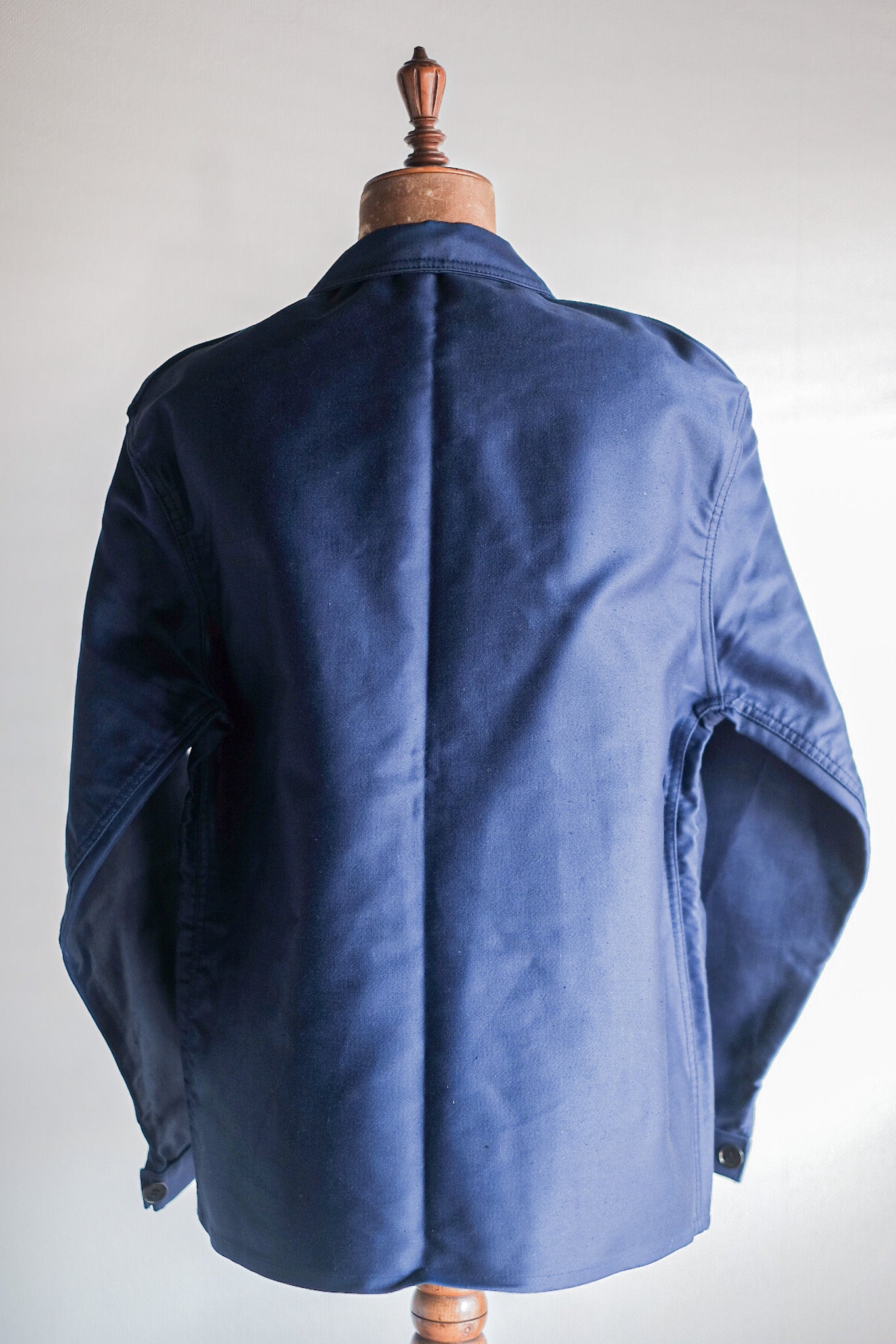 ［~50's］French Vintage Blue Moleskin Work Jacket "Le Mont St. Michel" "Dead Stock"