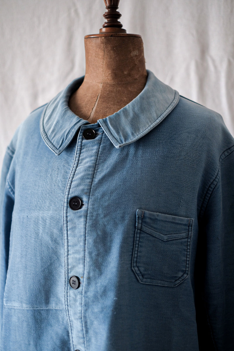 [~ 40's] แจ็คเก็ตงาน Moleskin ของ French Vintage Blue Work