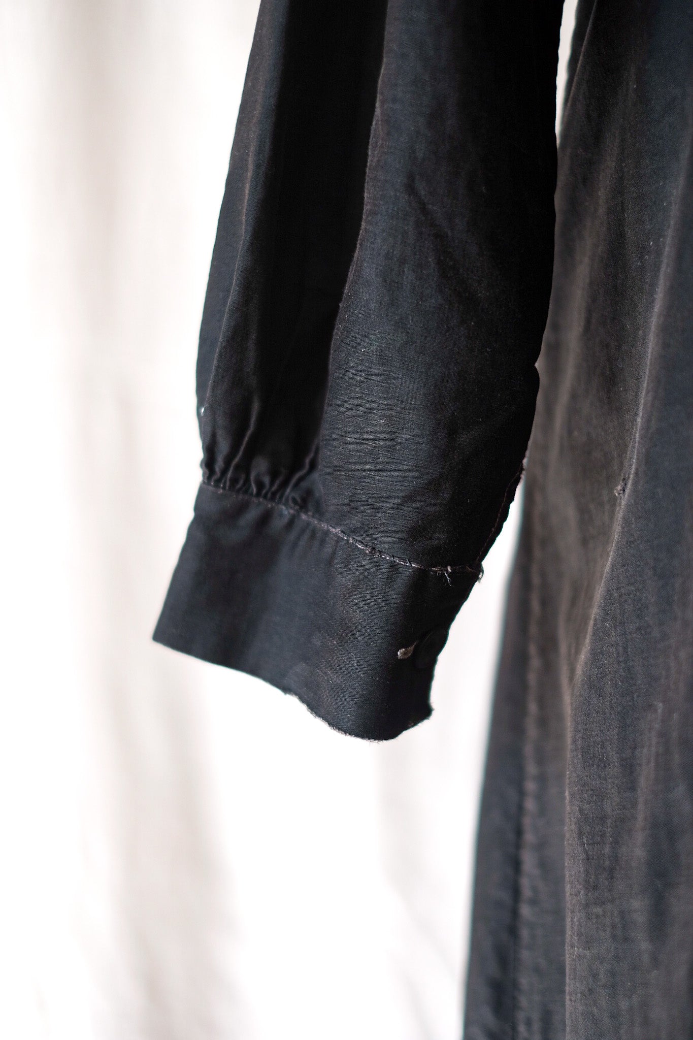 [〜30年代]法國復古黑色摩爾金工作外套