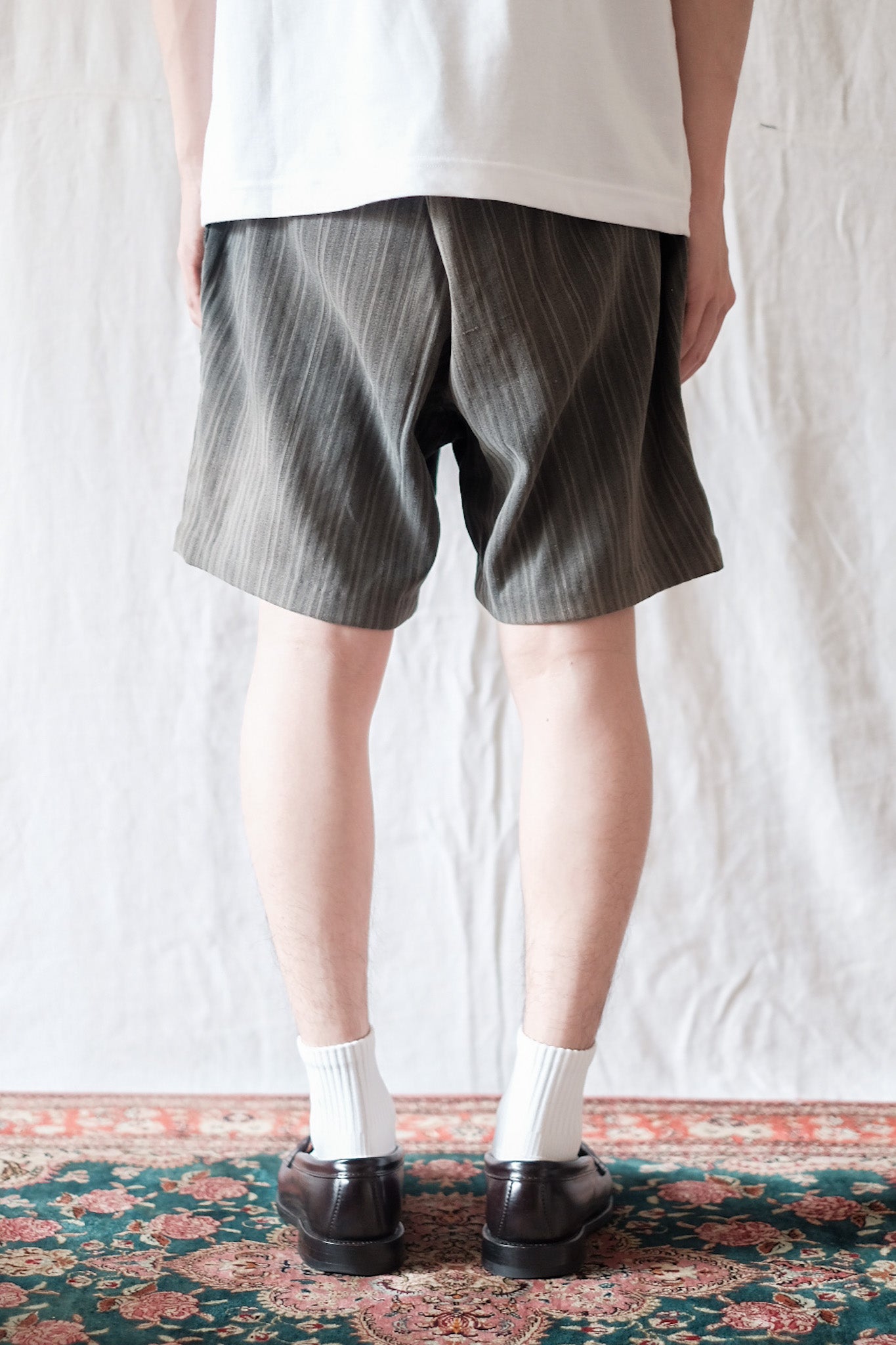 [~ 40's] French Vintage Cotton Striped Work Shorts