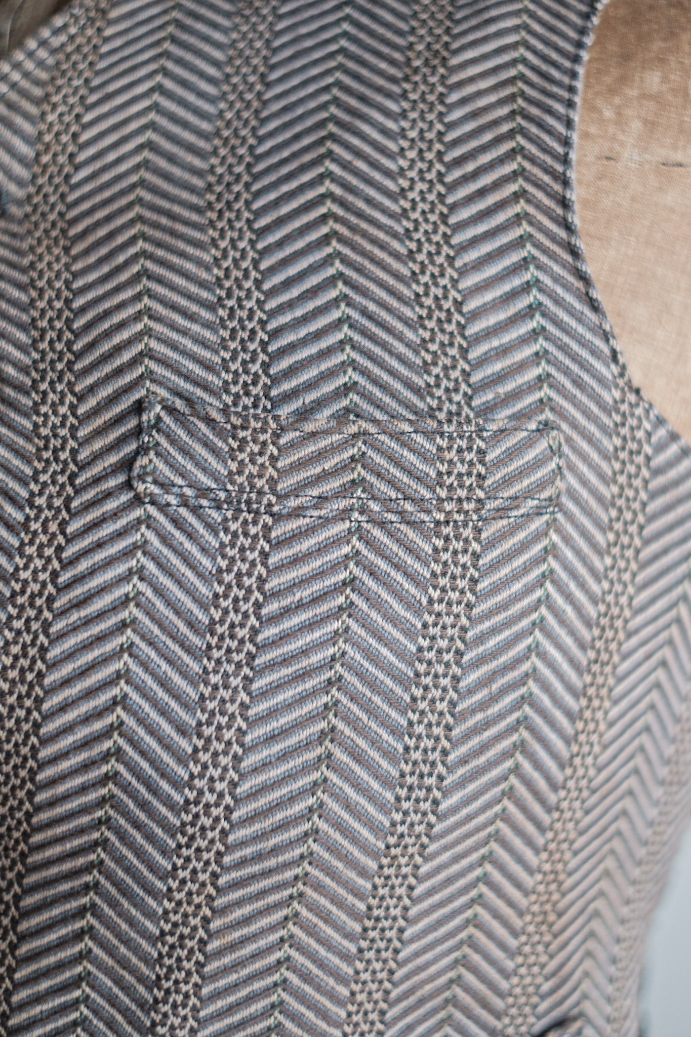 ［~30's］French Vintage HBT Wool Work Gilet