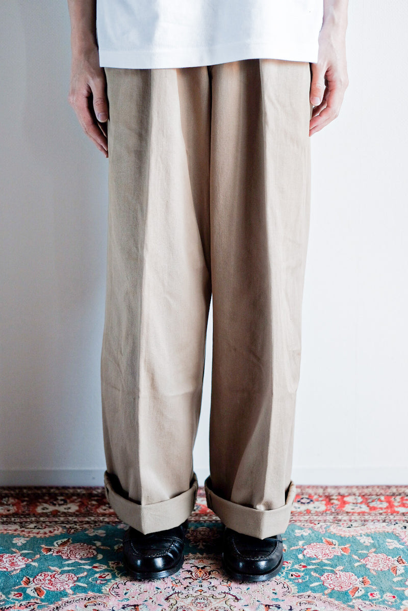 【~50's】French Vintage Cotton Chino Trousers