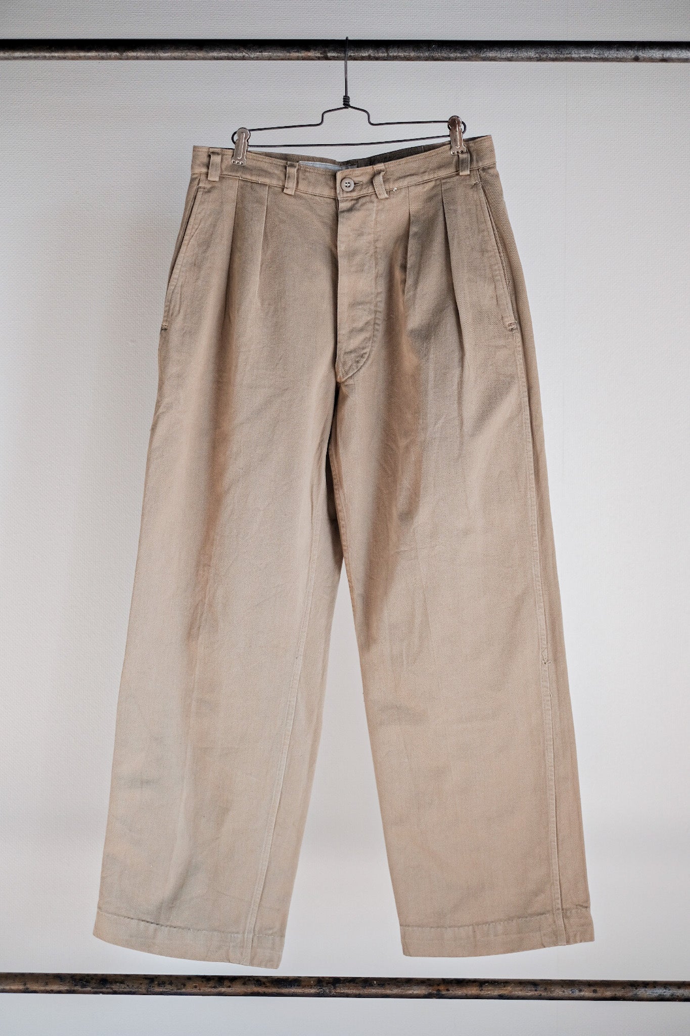 [~ 50's] French Army M52 CHINO TROUSERS SIZE.84m