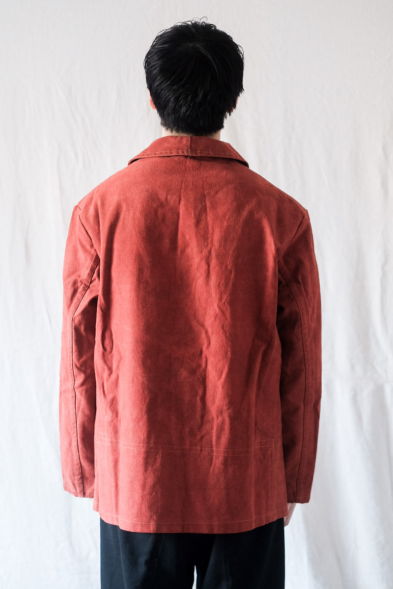[~ 50's] แจ็คเก็ตผ้าใบผ้าใบสีแดงวินเทจฝรั่งเศสวินเทจ