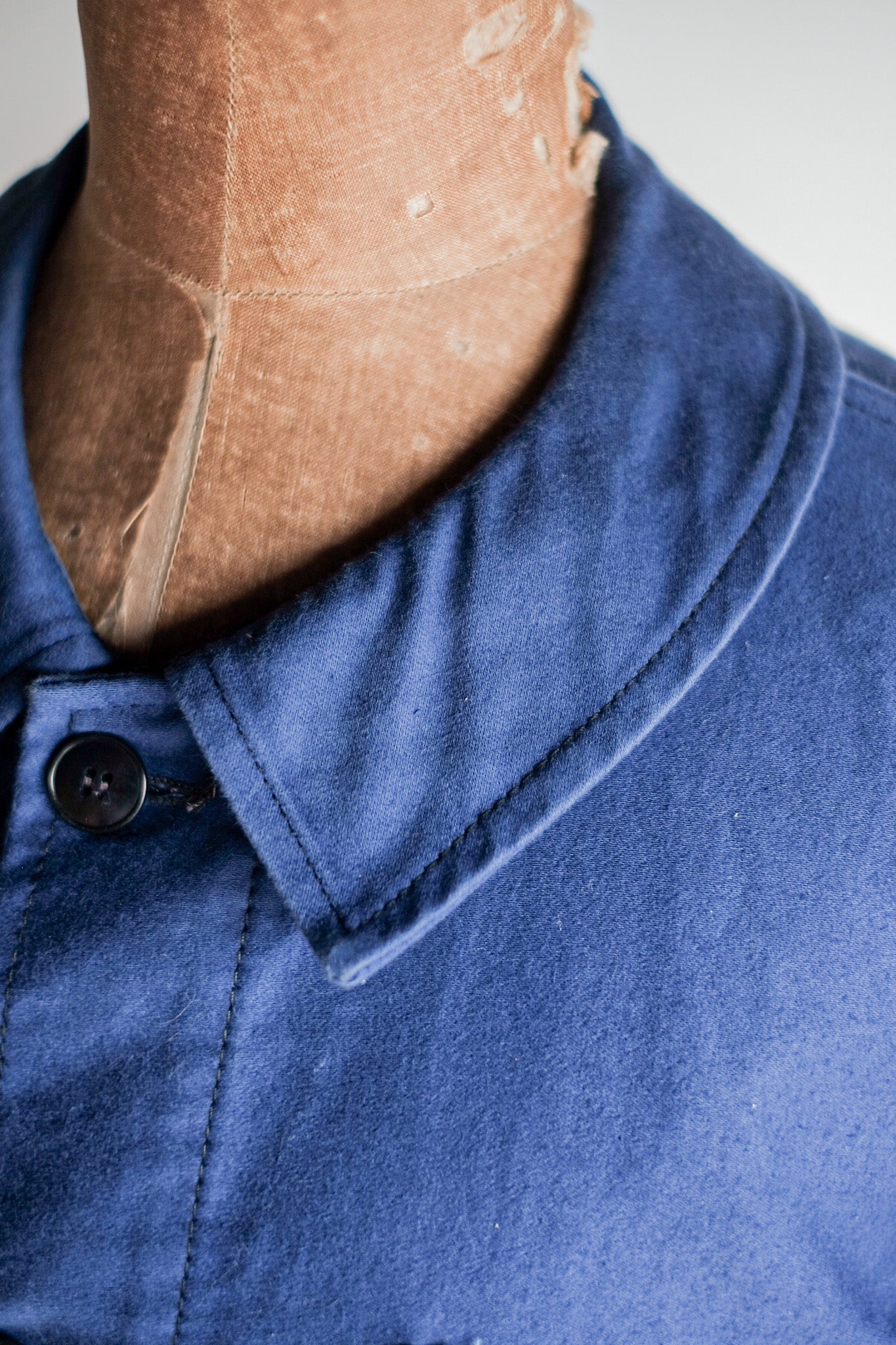 ［~60's］French Vintage Blue Moleskin Work Jacket "4 Buttons"