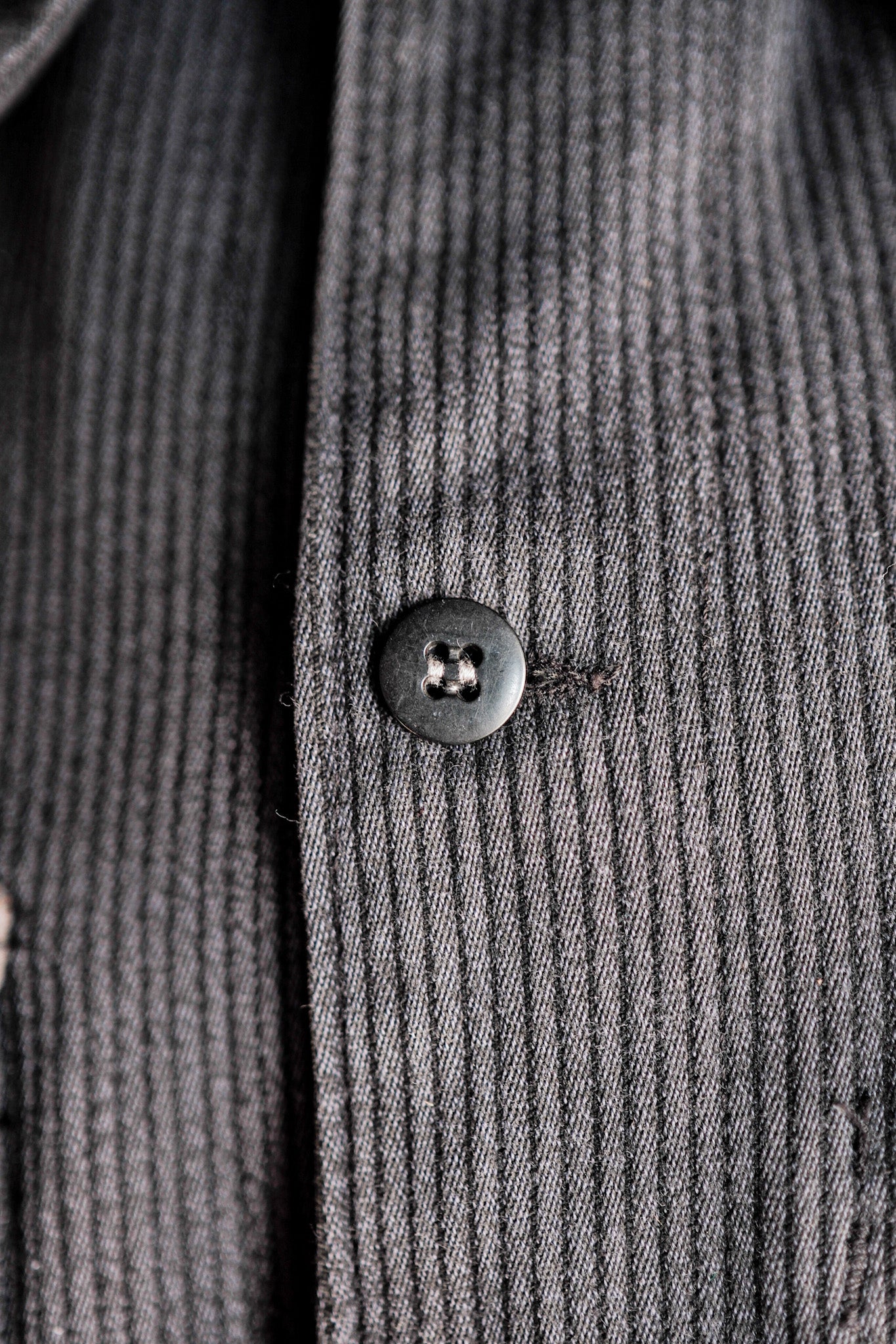 ［~60's］French Vintage Blue Gray Cotton Pique Hunting Jacket