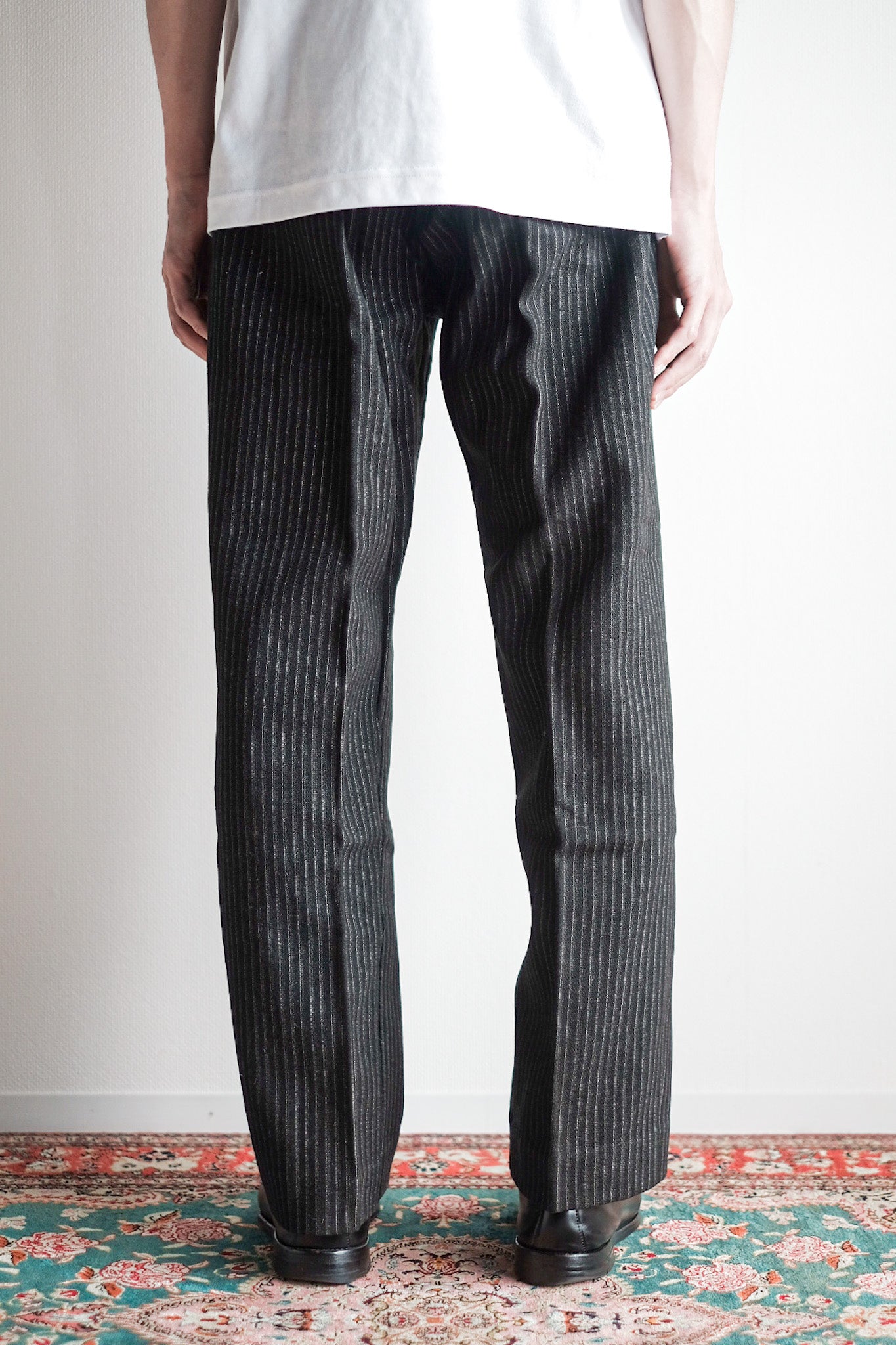［~30's］French Vintage Wool Striped Work Pants