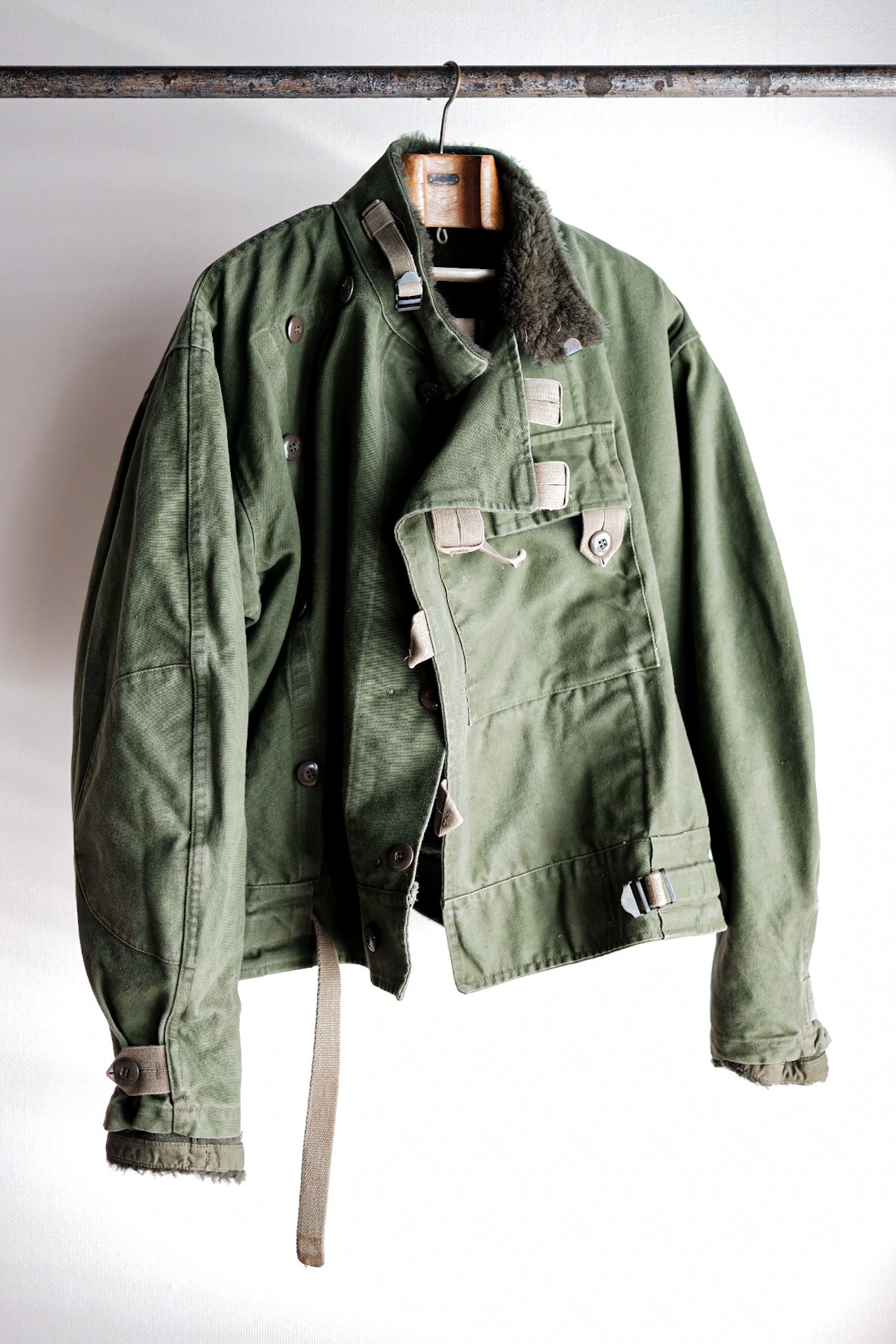 60's】Swedish Army Dispatch Rider Motorcycle Jacket With Liner Size.C
