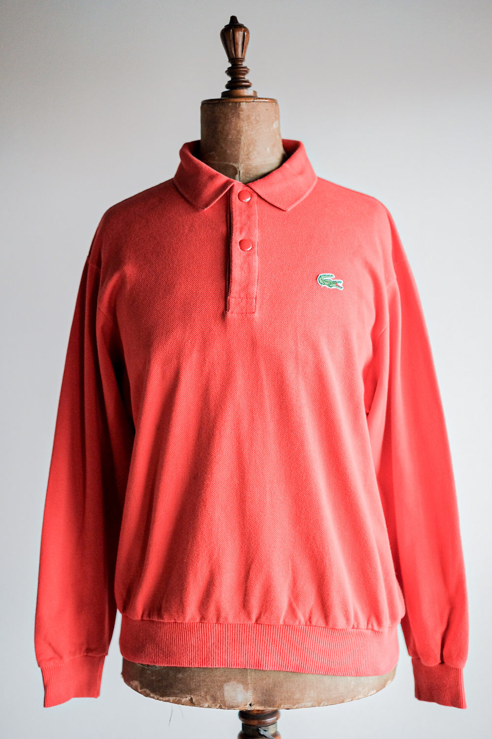 【~70's】CHEMISE LACOSTE L/S Polo Sweatshirt Size.4 "Orange"