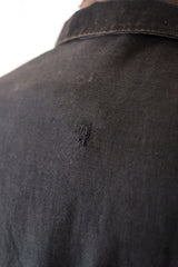 【~30's】French Vintage Black Moleskin Work Coat