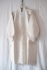 [ต้น 20 C] เสื้อเชิ้ตผ้าลินินโบราณฝรั่งเศส