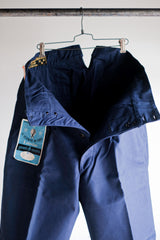 【~40's】French Vintage Blue Cotton Twill Work Pants "Dead Stock"