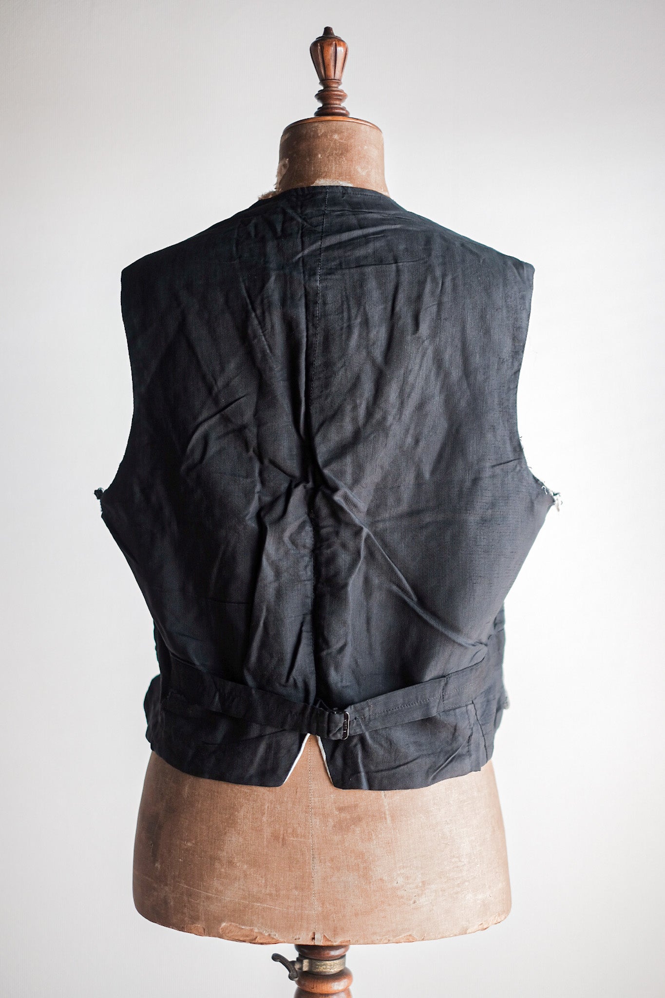 ［~40's］French Vintage Gray Wool Work Gilet