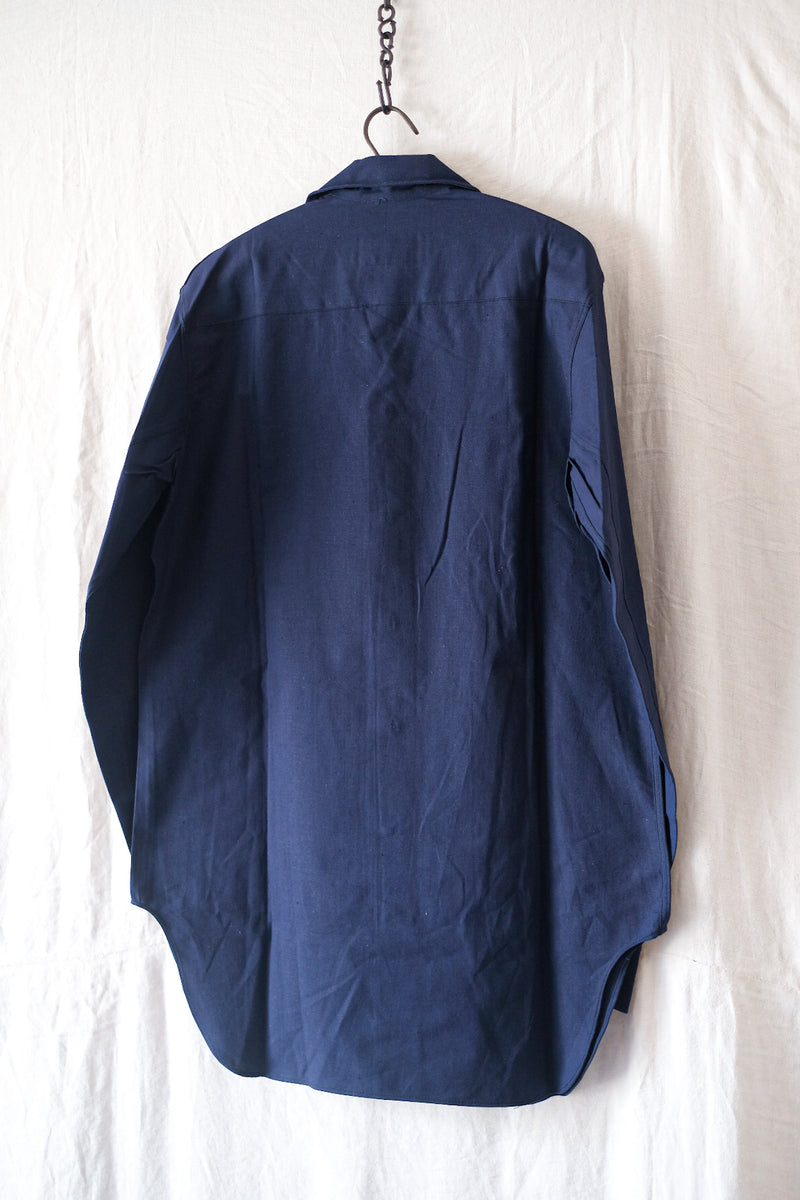 [~ 50's] กองทัพฝรั่งเศส M48 เสื้อเชิ้ต Indigo Metis "Dead Stock"