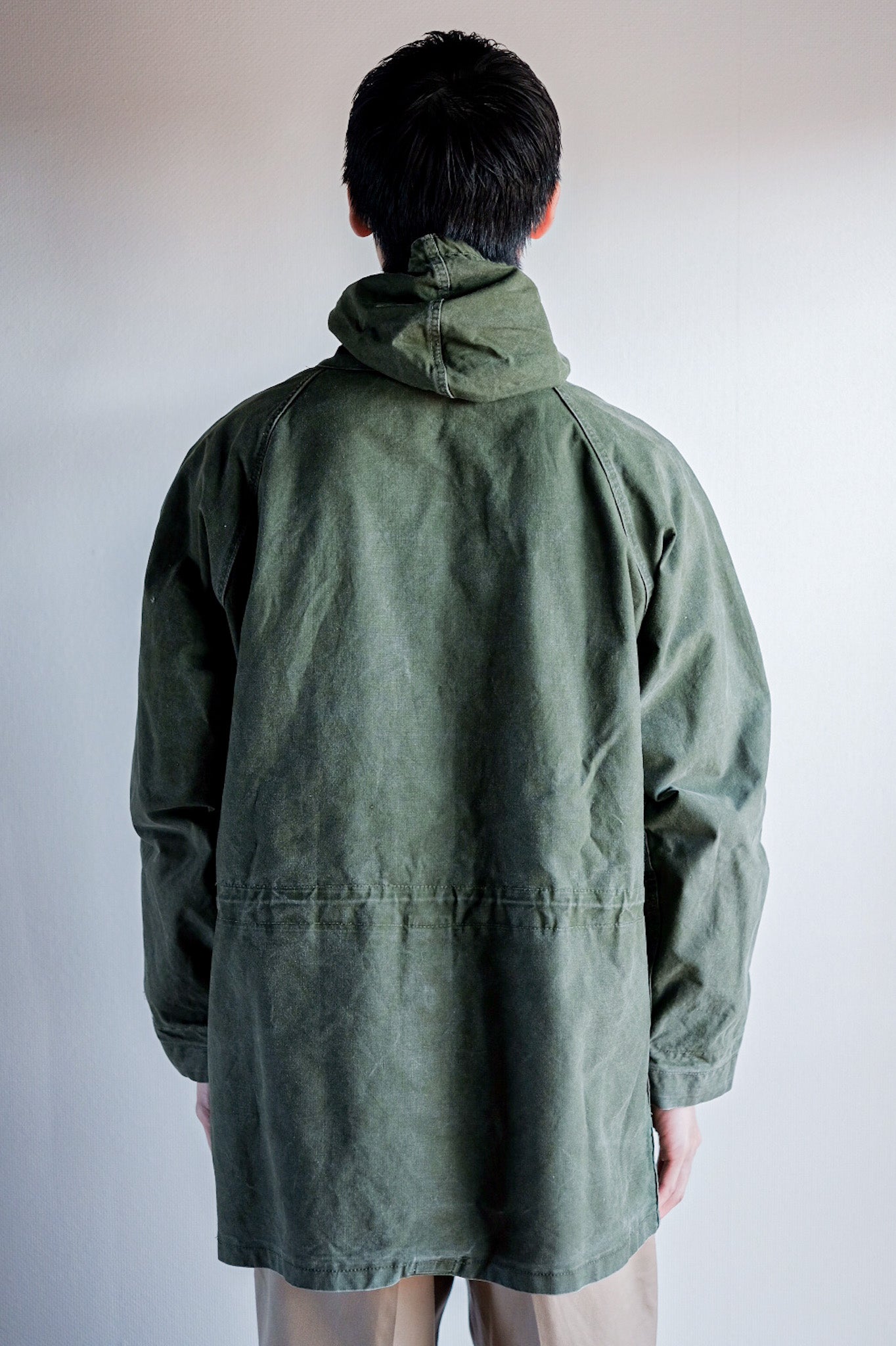 60's】British Vintage Green Cotton Smock 