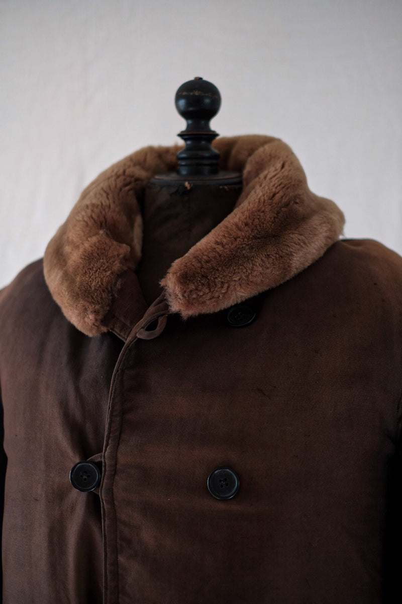 【~40's】Canadian Vintage Brown Moleskin Fur Coat