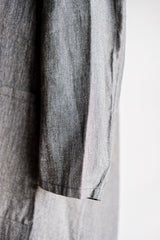 [~ 40's] French Vintage Black Chambray Atelier Coat "Dead Stock"