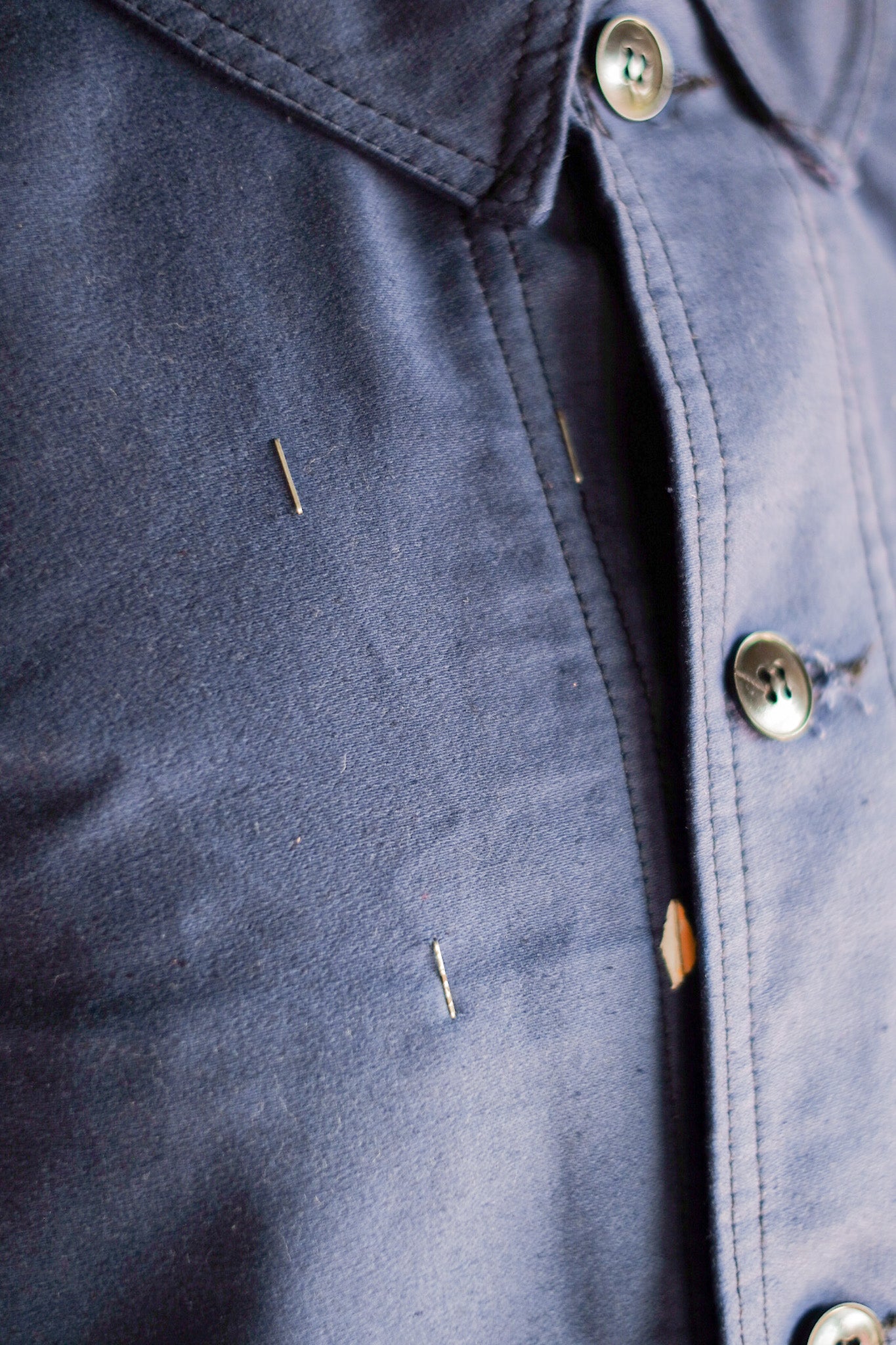 ［~50's］French Vintage Blue Moleskin Work Jacket "Dead Stock"