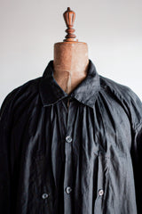[ต้น 20 C] ผ้าลินินสีดำสีดำโบราณของฝรั่งเศส Smock Type "Biaude" "Dead Stock"