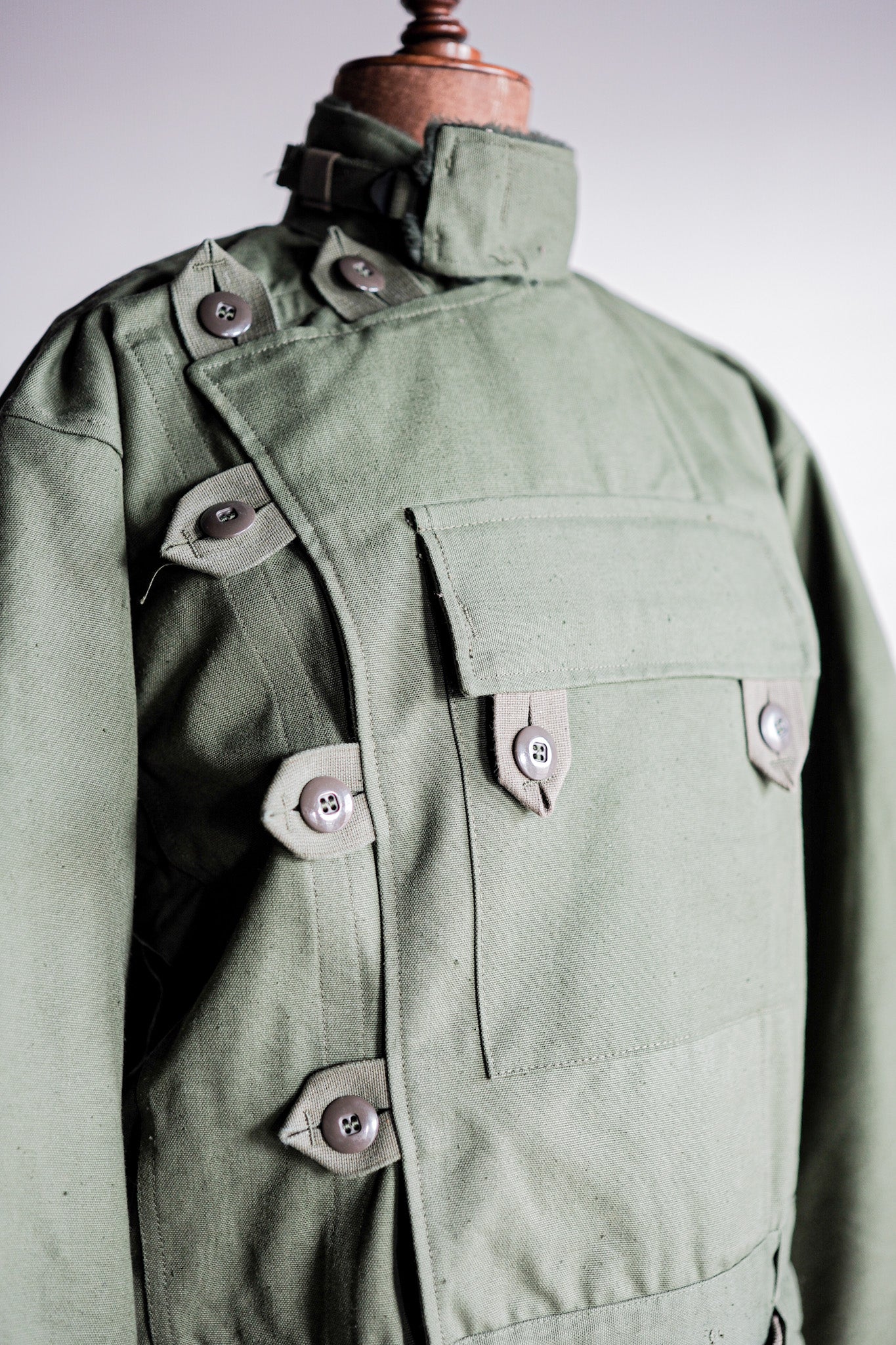 【~60's】Swedish Army Dispatch Rider Motorcycle Jacket With Liner Size.C48 "Dead Stock"