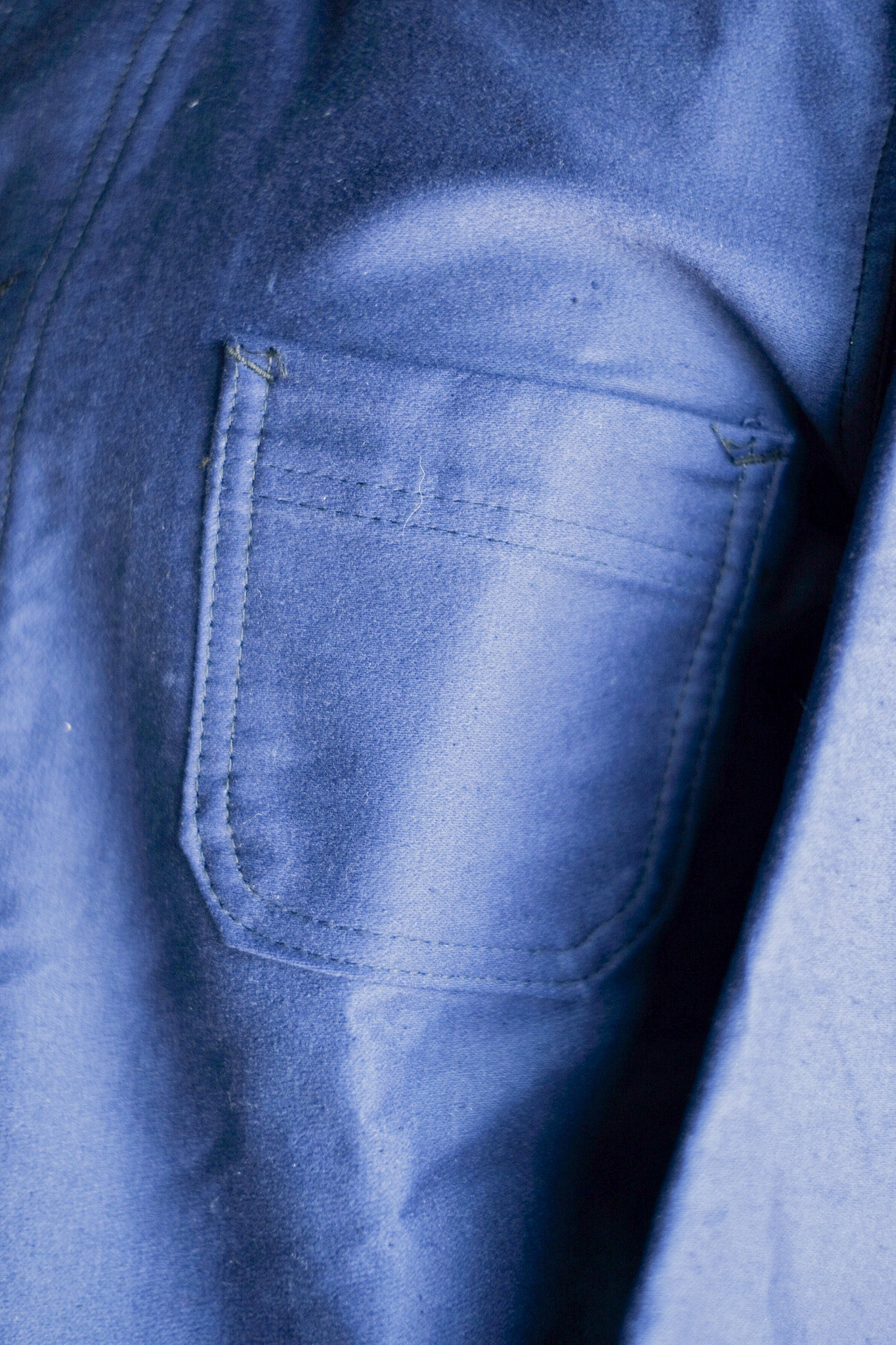 ［~50's］French Vintage Blue Moleskin Work Jacket "Dead Stock"