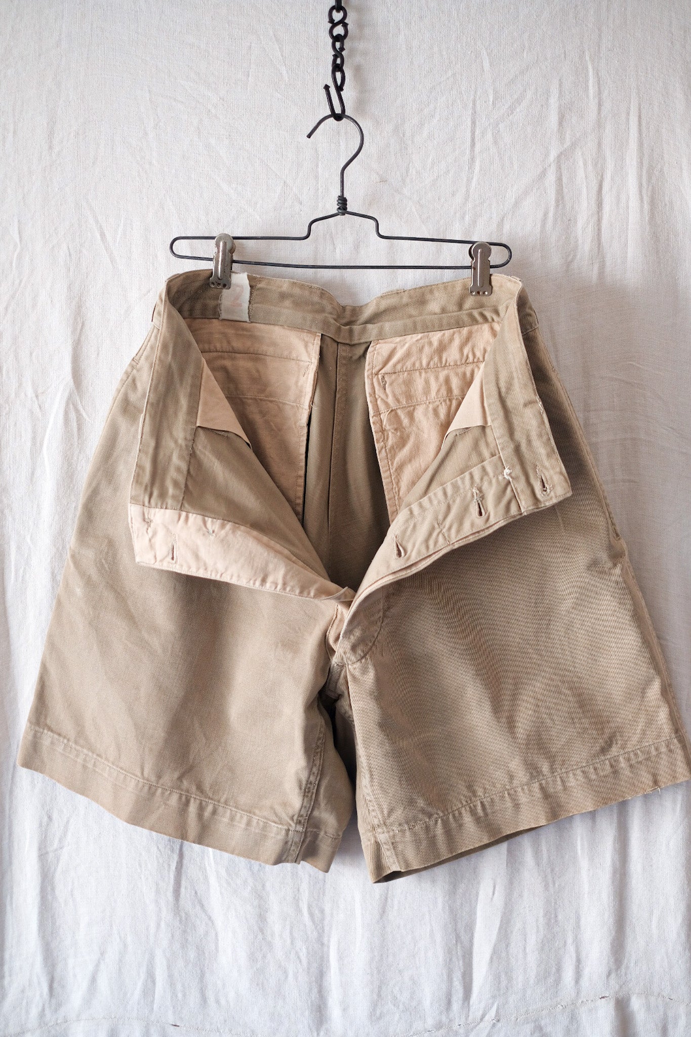 60's] French Army M52 CHINO SHORTS SIZE.2