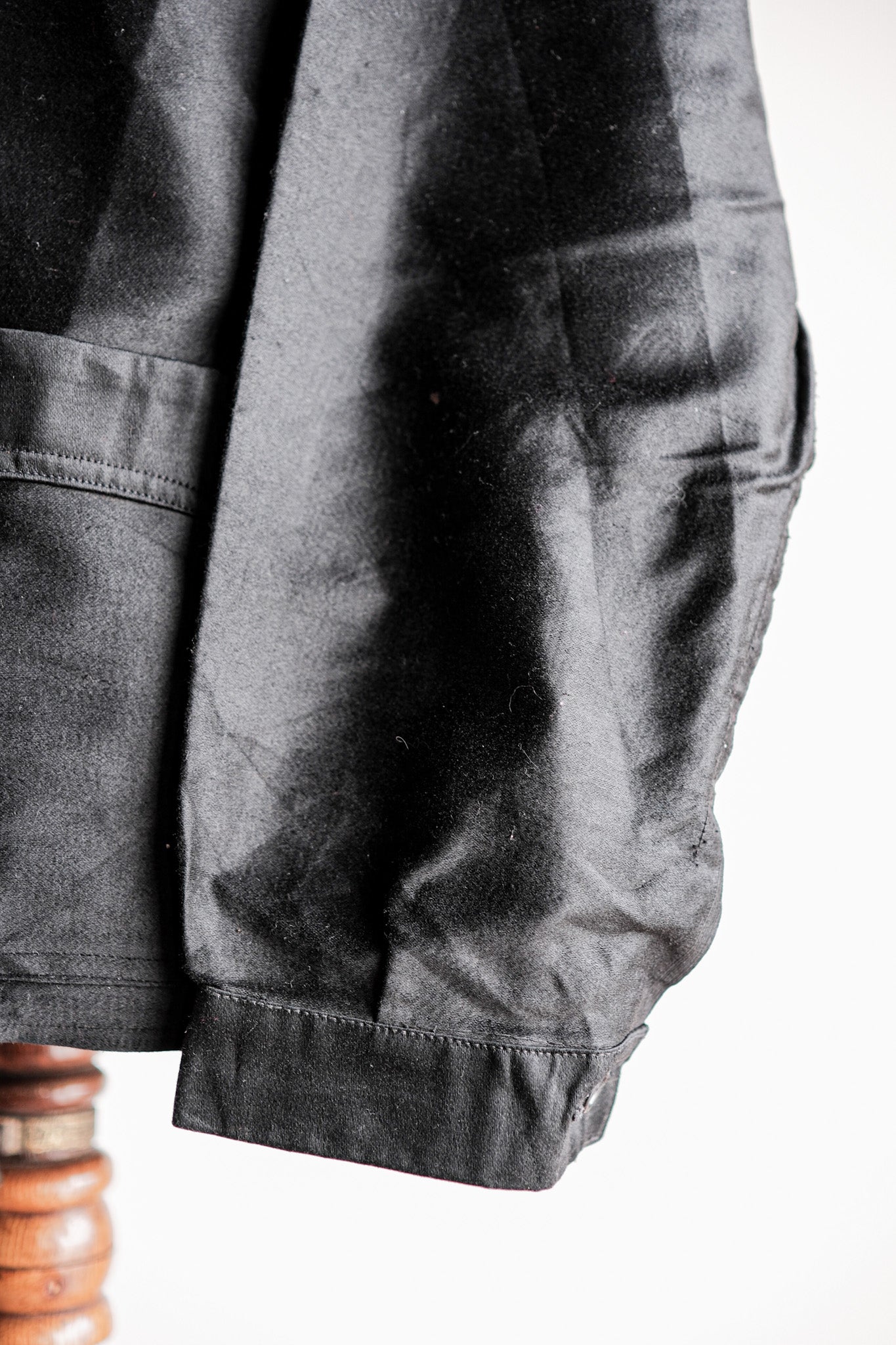 ［~40's］French Vintage Black Light Moleskin Work Jacket "Vulcain" "Dead Stock"