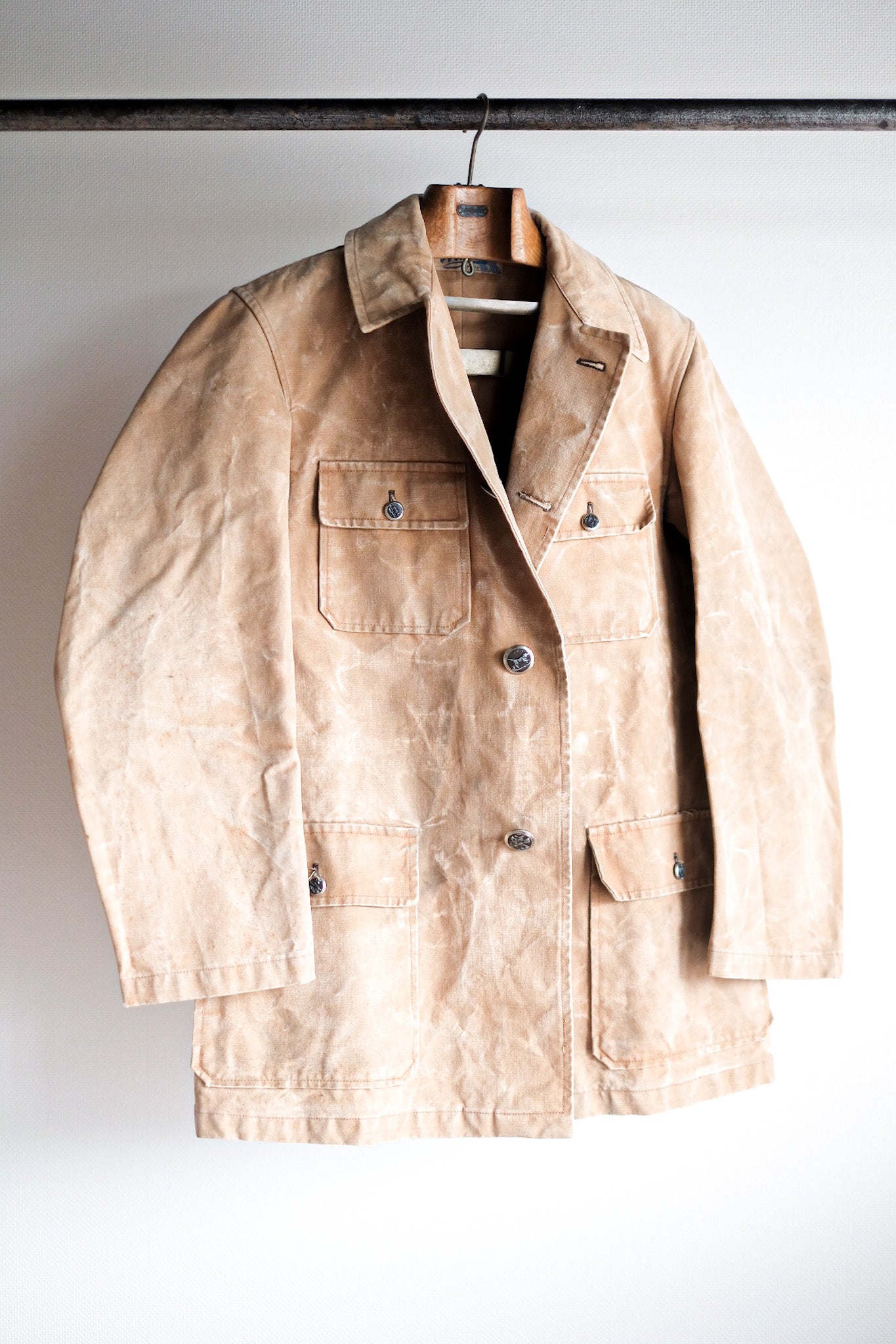 Vintage 40s-50s French Heavy Canvas Hunting Cape 2024 Jacket