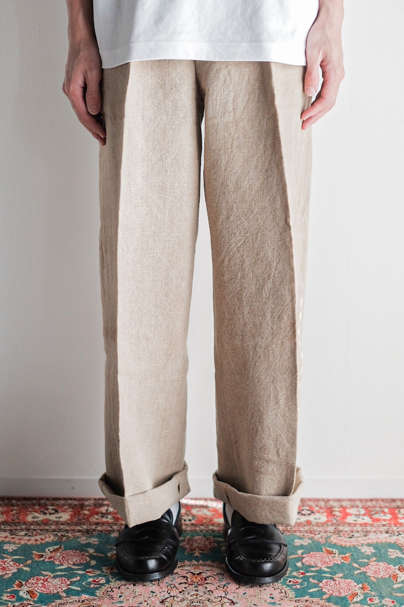 【~40's】French Vintage Linen Trousers