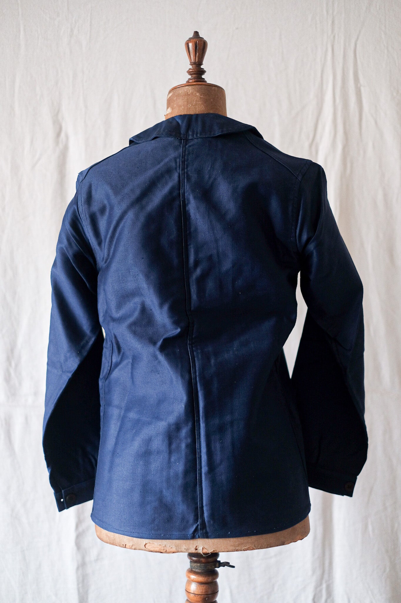 【~30's】French Vintage Blue Moleskin Work Jacket "Dead Stock"
