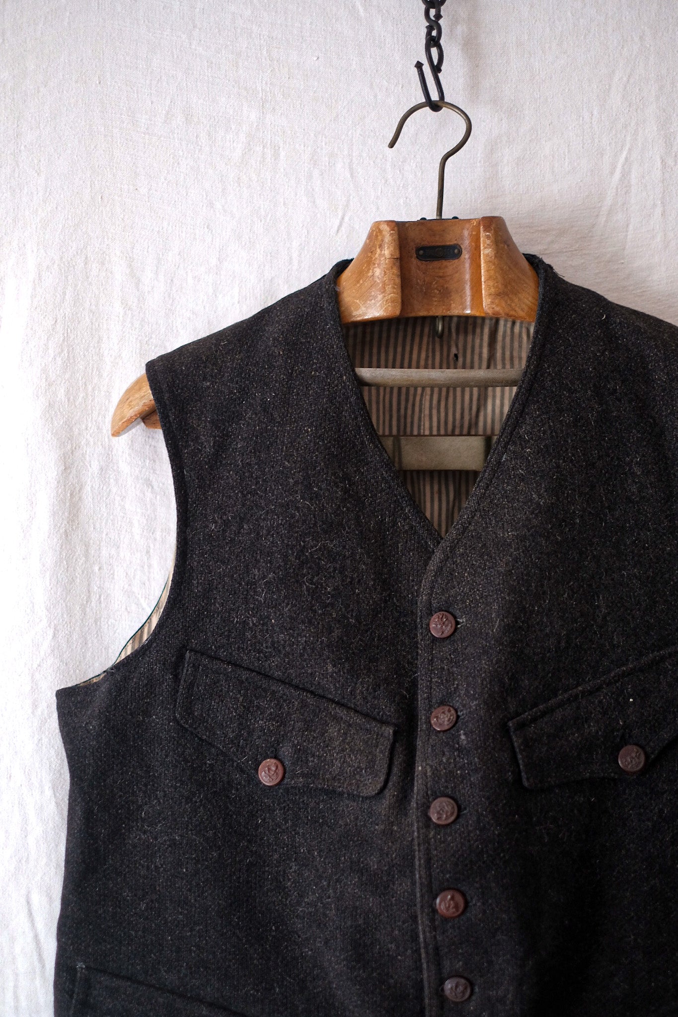 [~ 20's] French Vintage Wool Hunting Gilet