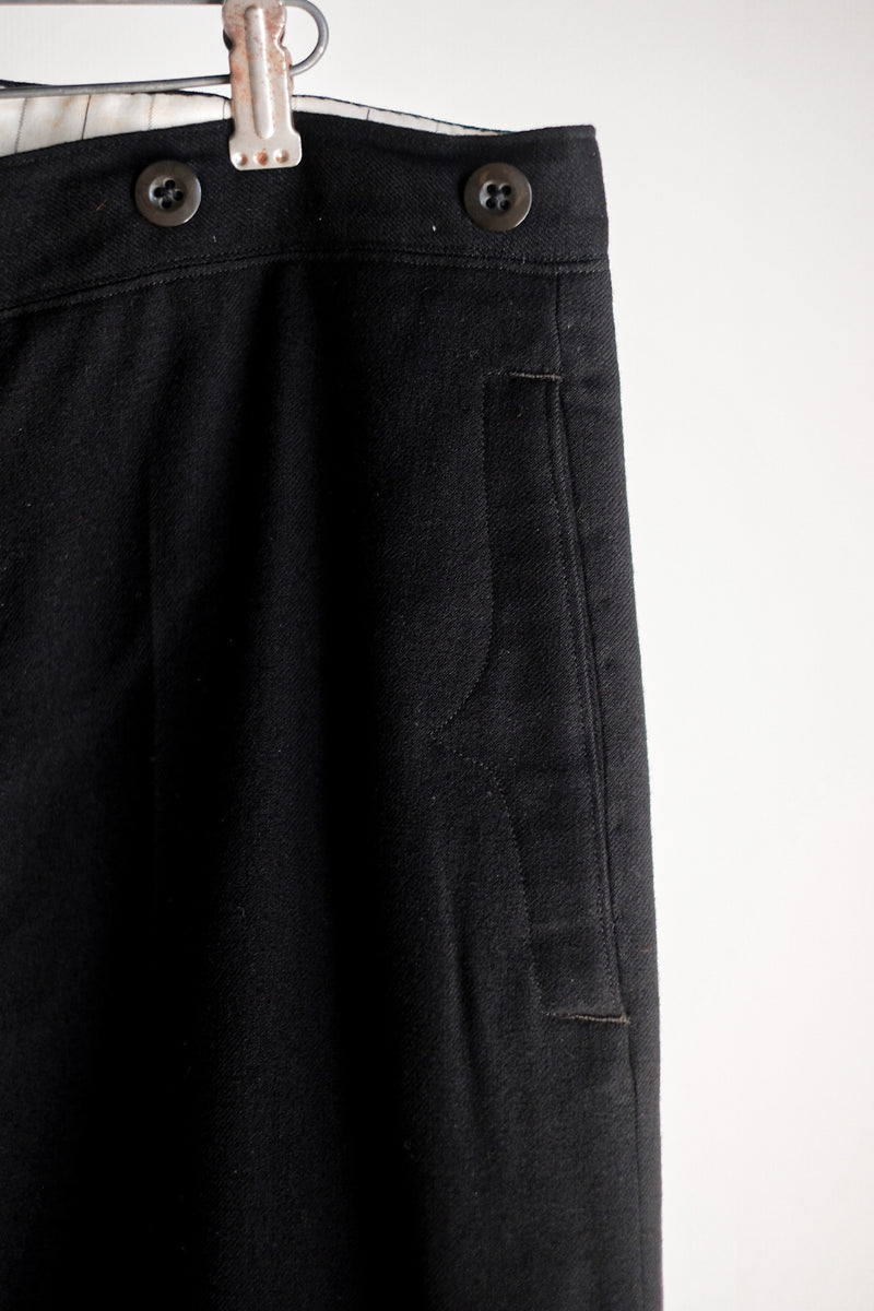 [~ 40's] กางเกงผ้าขนสัตว์สีดำโบราณเยอรมัน