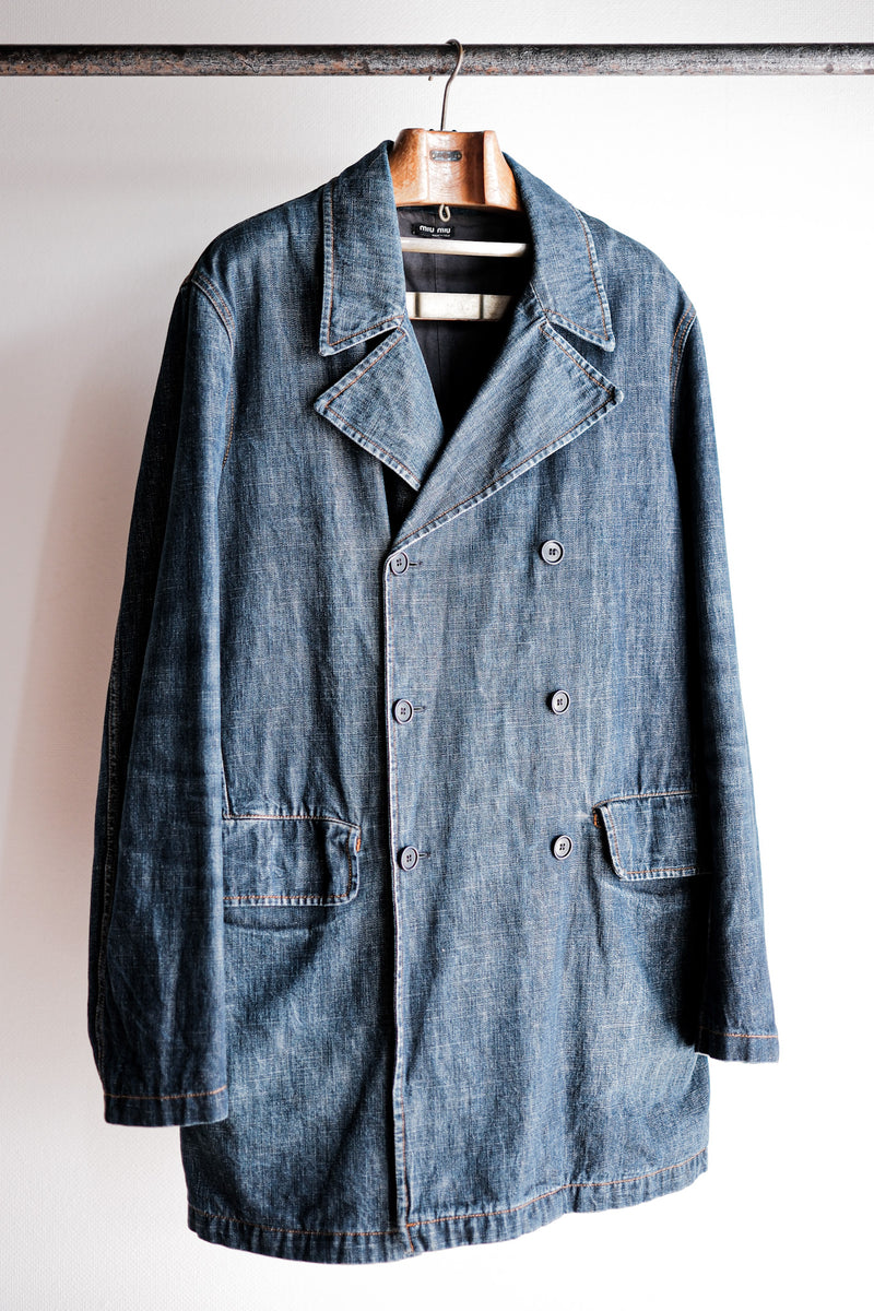 【~00’s】Old miu miu Double Breasted Denim Coat