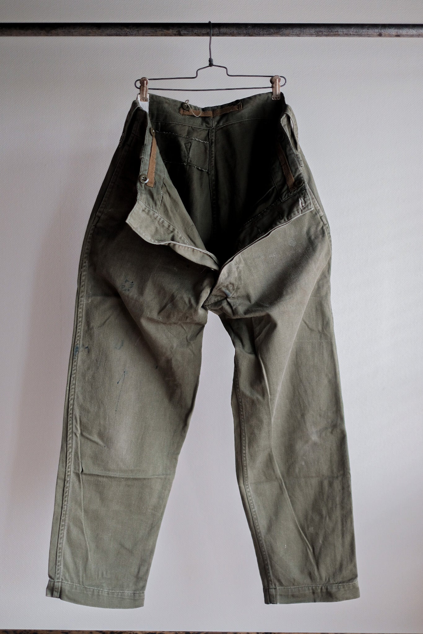 [〜60年代]英國軍隊綠色鑽子長褲
