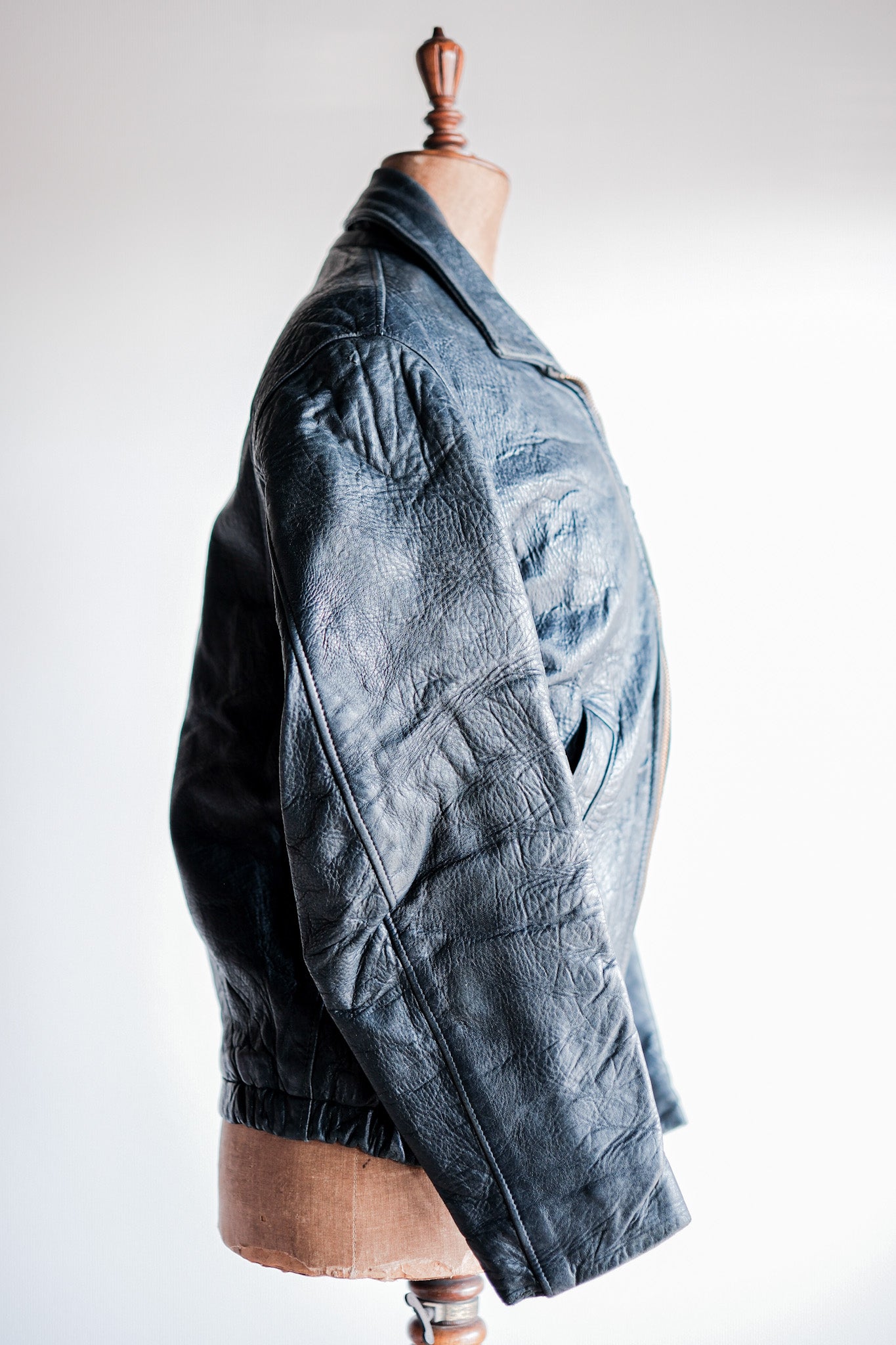 70's】French Air Force Pilot Leather Jacket