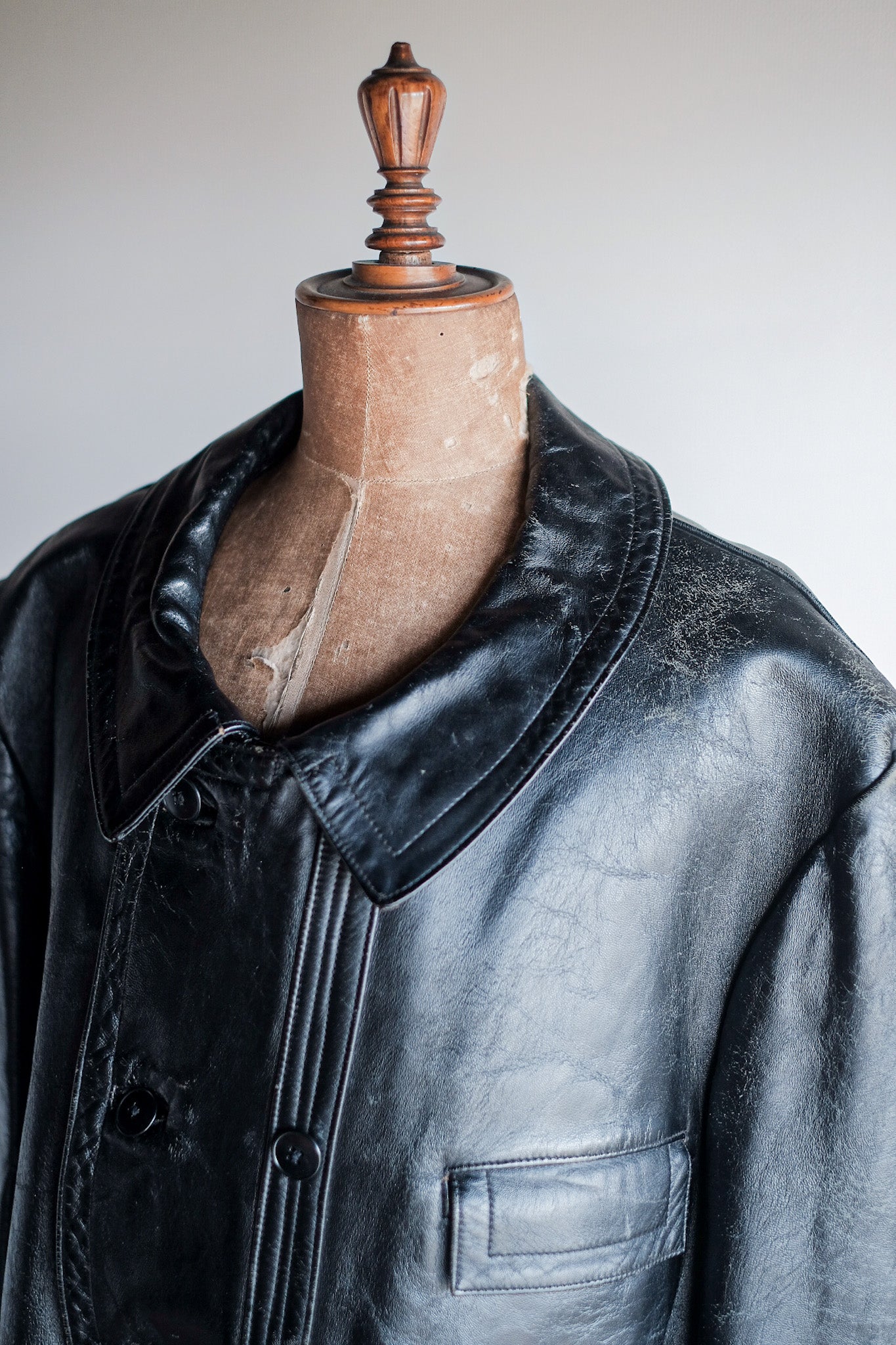 60's】French Vintage Le Corbusier Leather Work Jacket